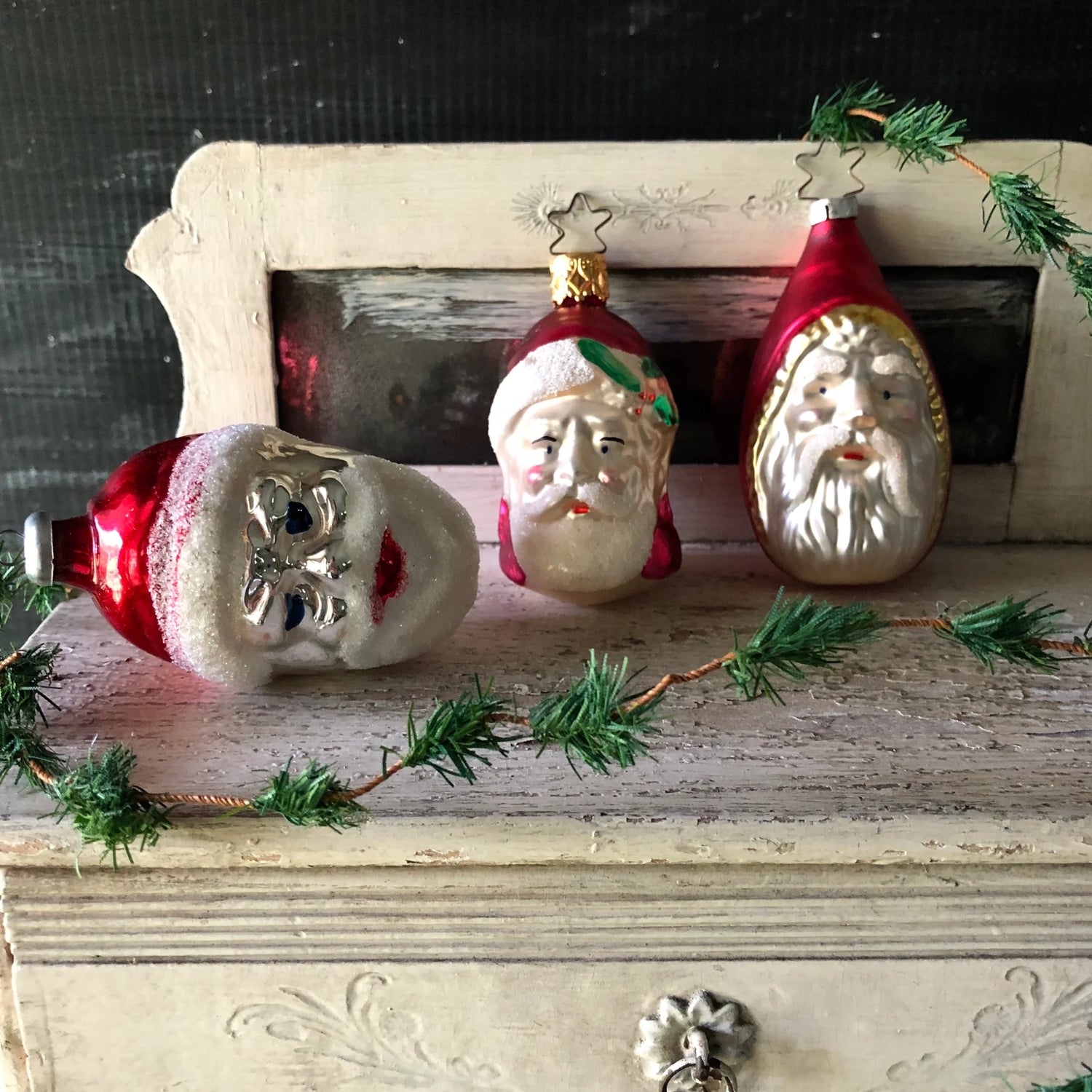 SANTA ORNAMENTS