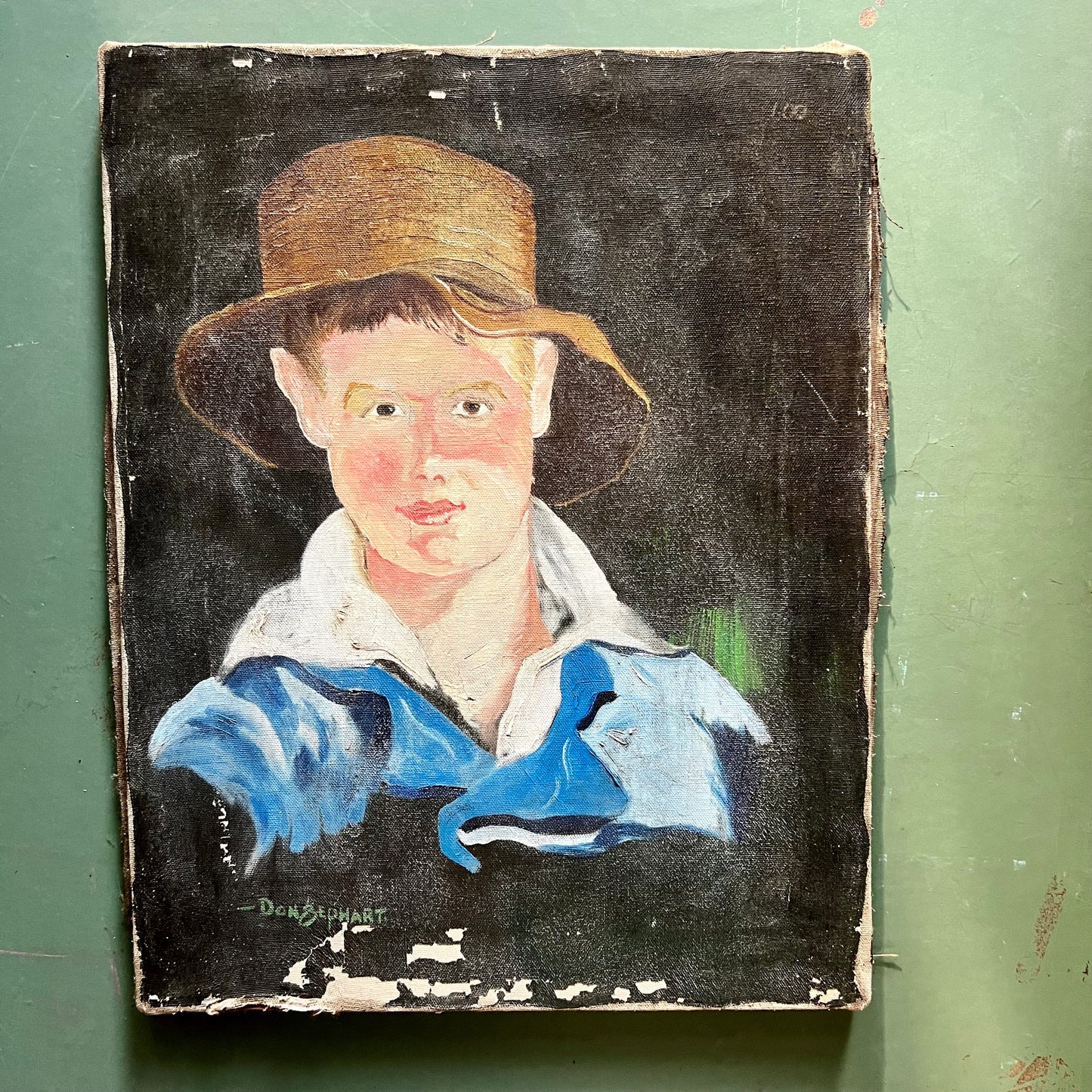 Reproduction Painting of The Torn Hat by Thomas Sully