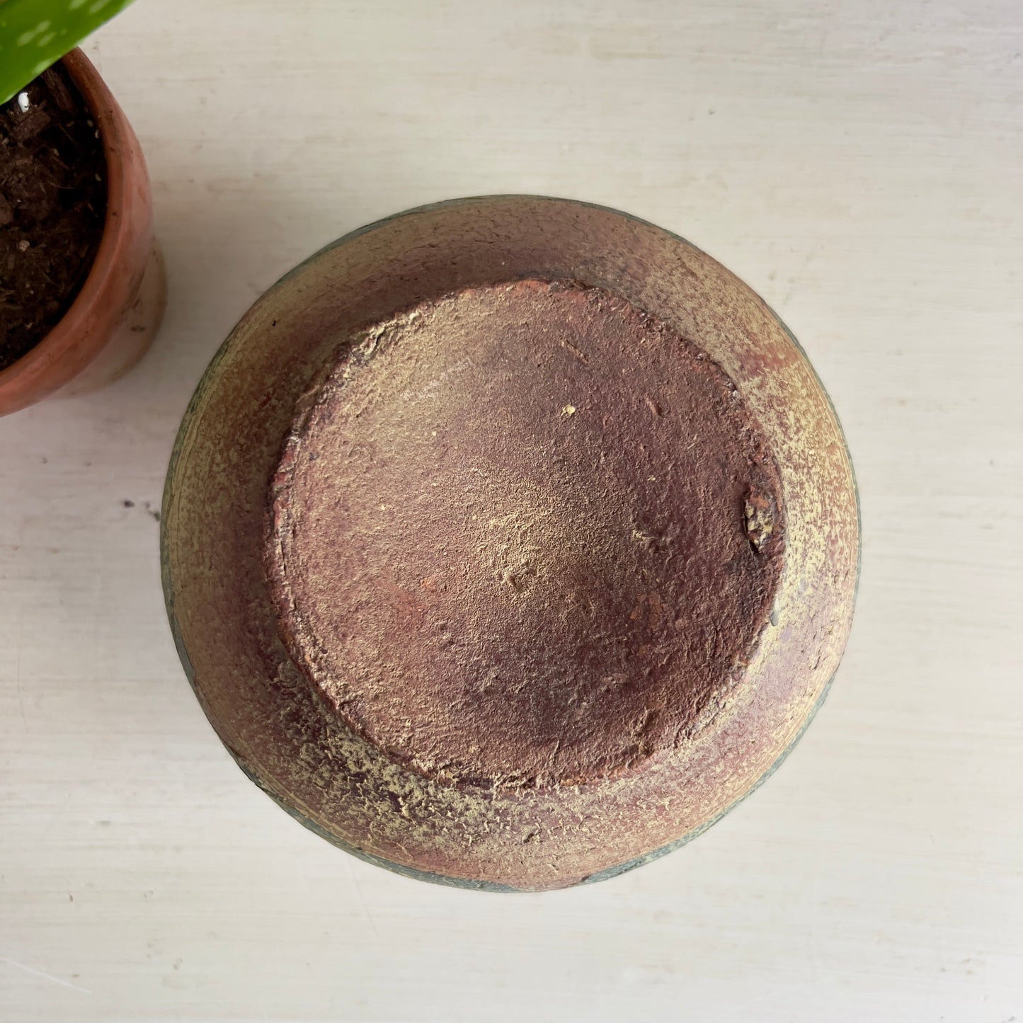 Vintage Decorated Southwestern Clay Pot with Handles