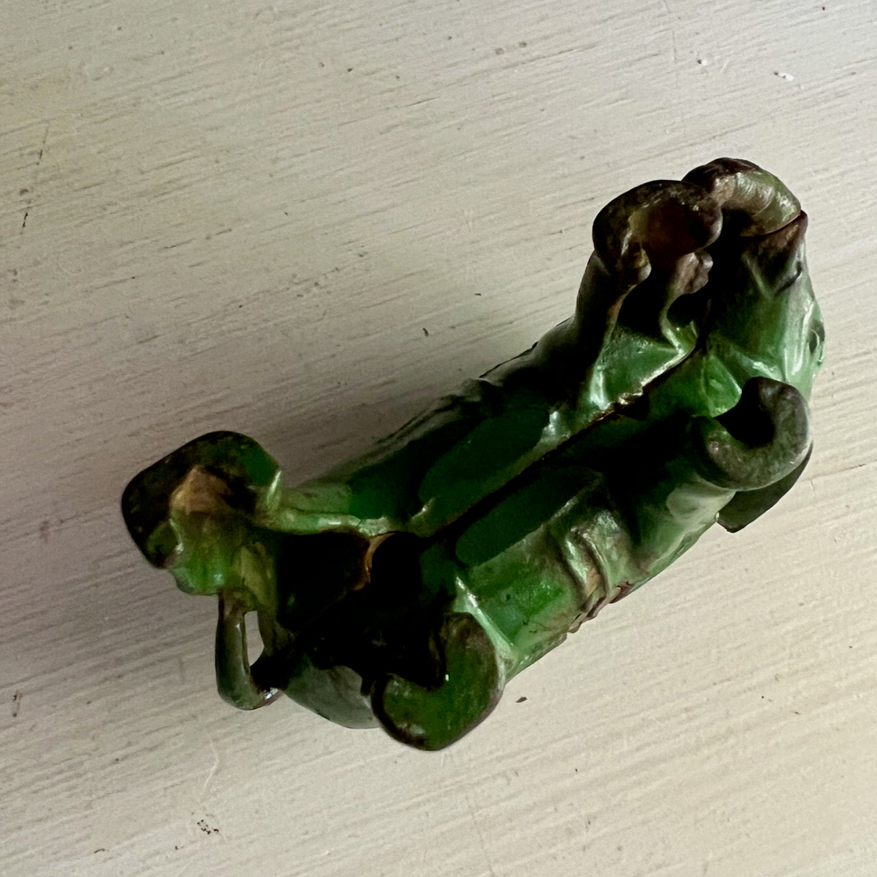Old Green Cast Iron Elephant Coin Bank (c.1920s)