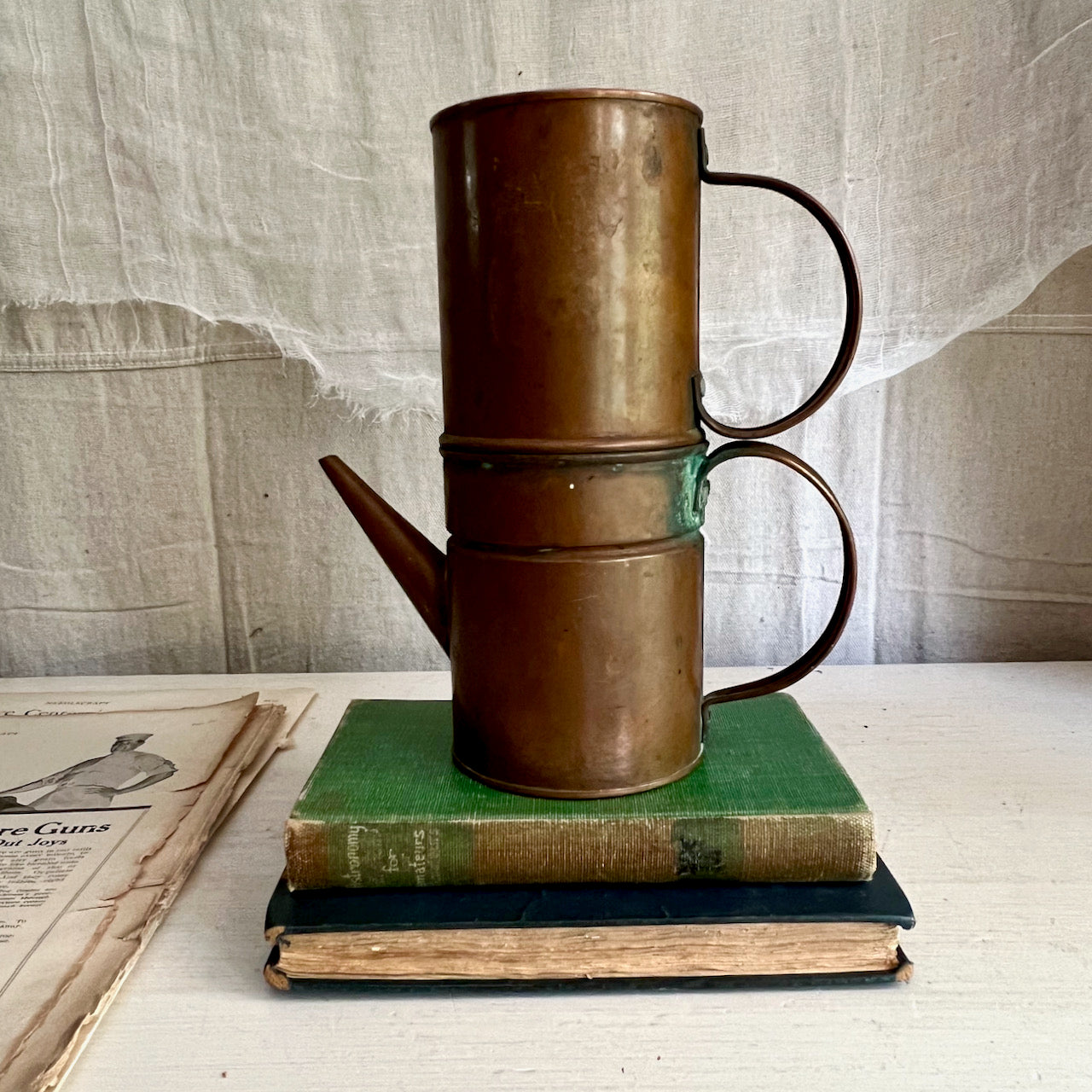Early Antique Copper Neapolitan Style Coffee Pot – Rush Creek Vintage