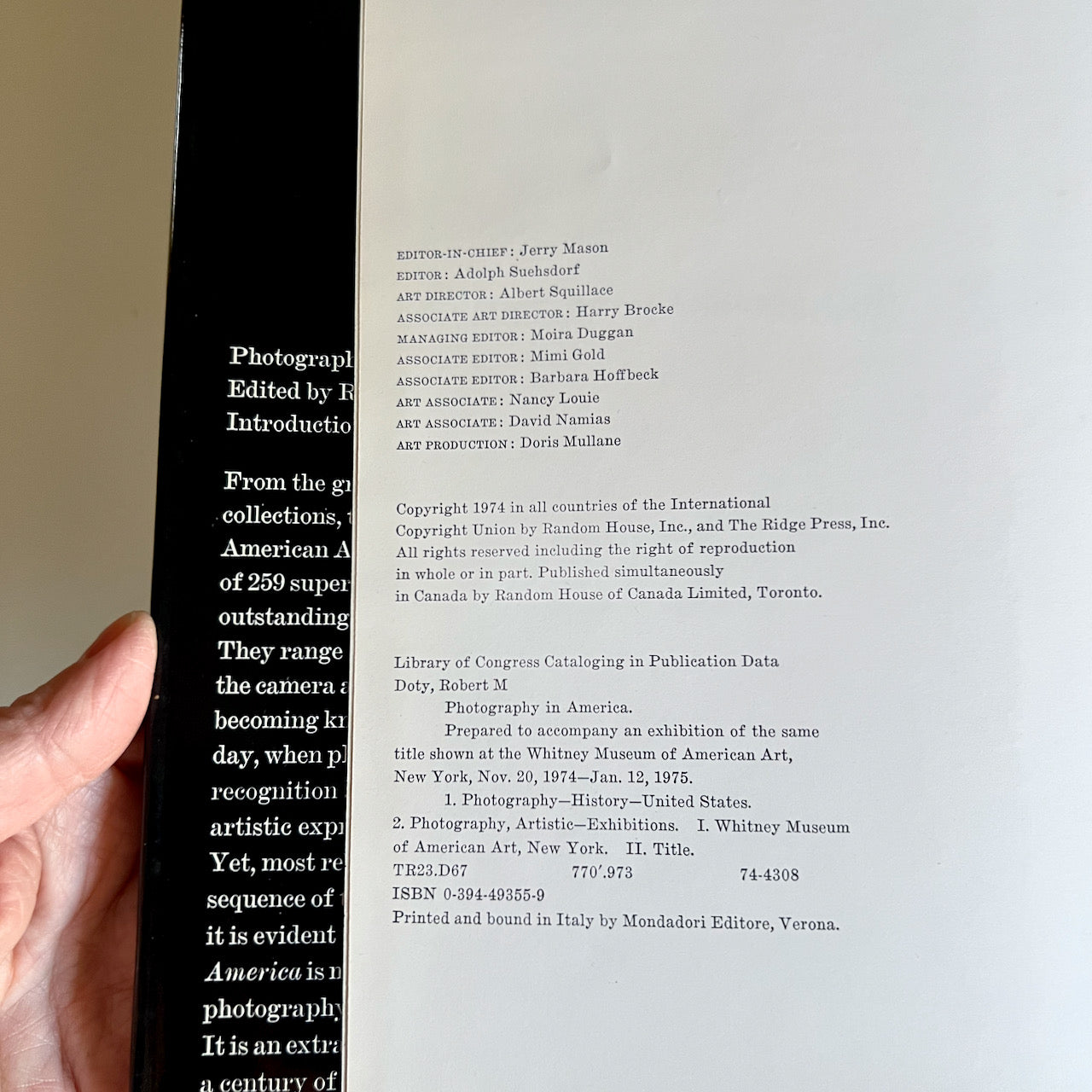 Vintage Book: Photography in America, 1974