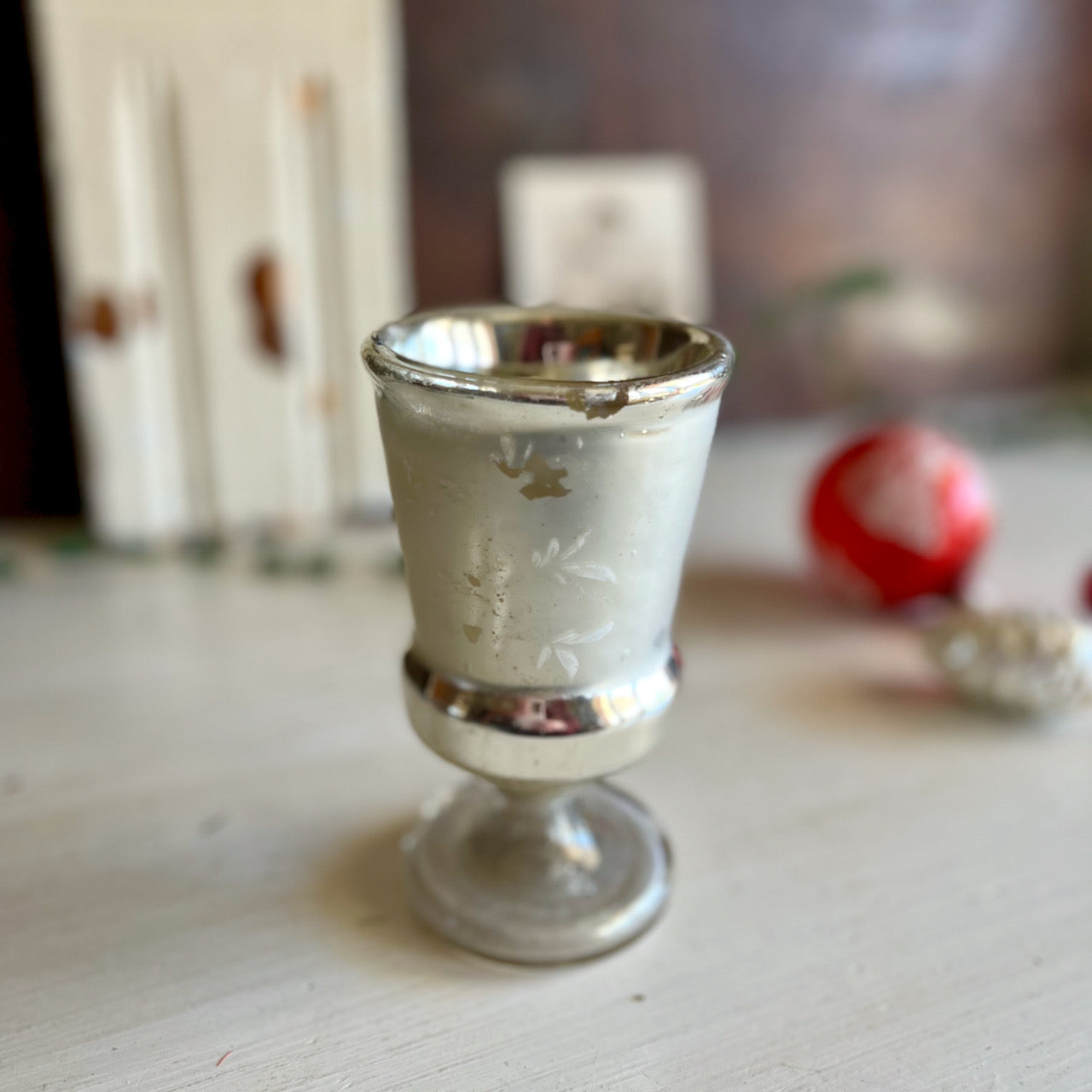 Early Blown Mercury Glass Tumbler