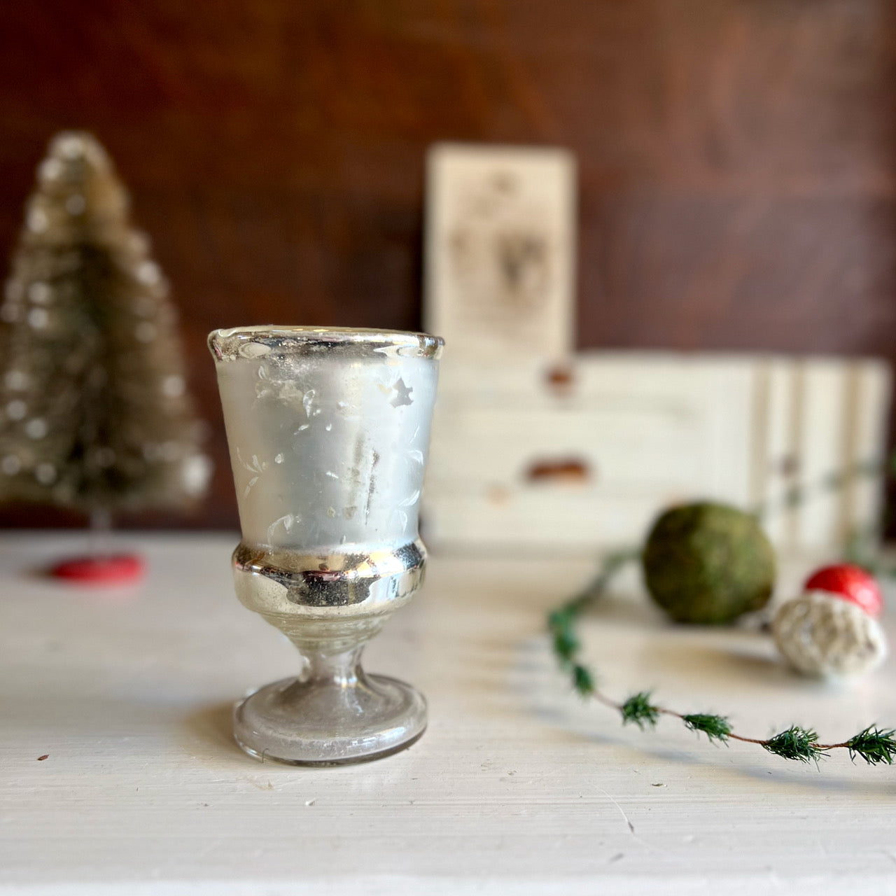 Early Blown Mercury Glass Tumbler