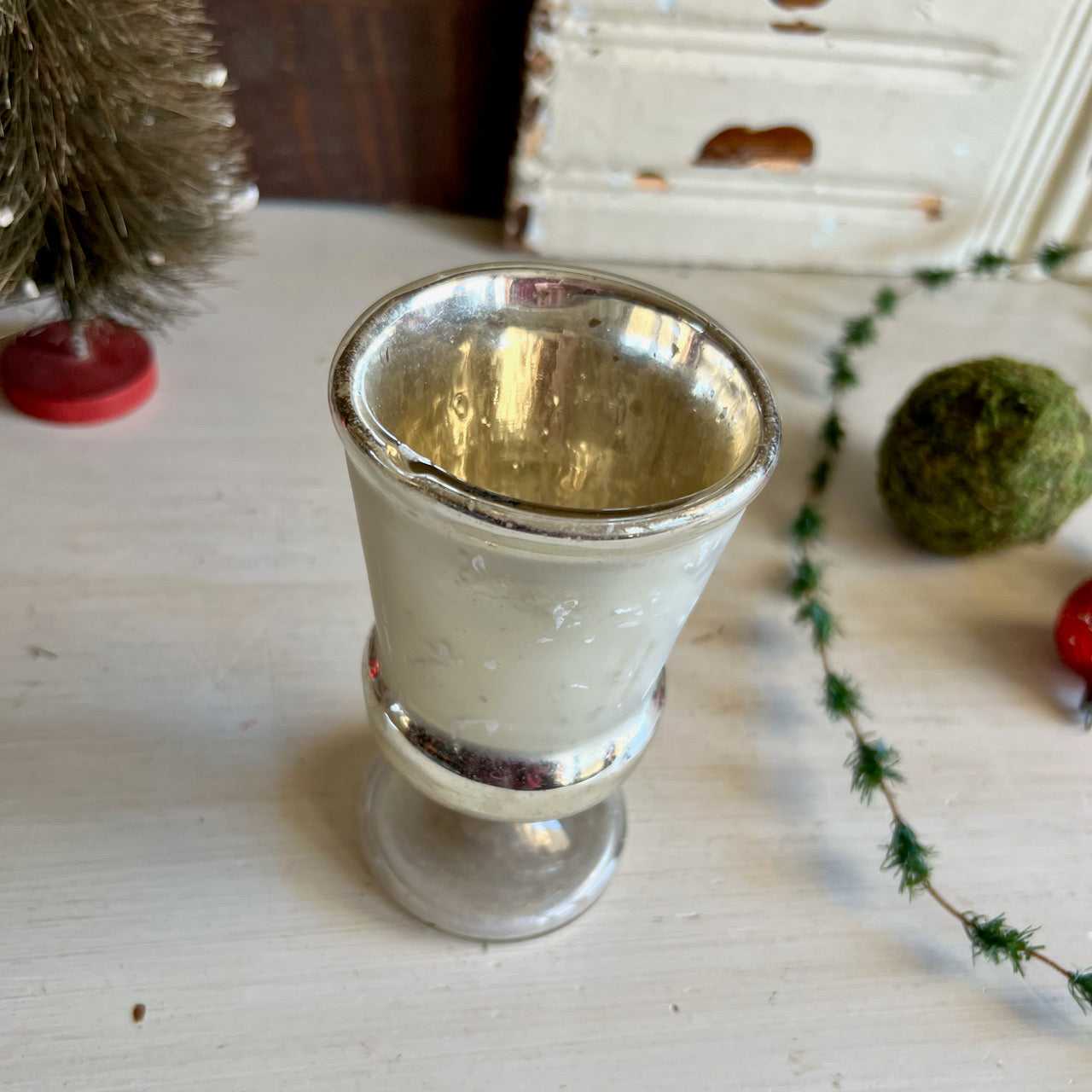 Early Blown Mercury Glass Tumbler