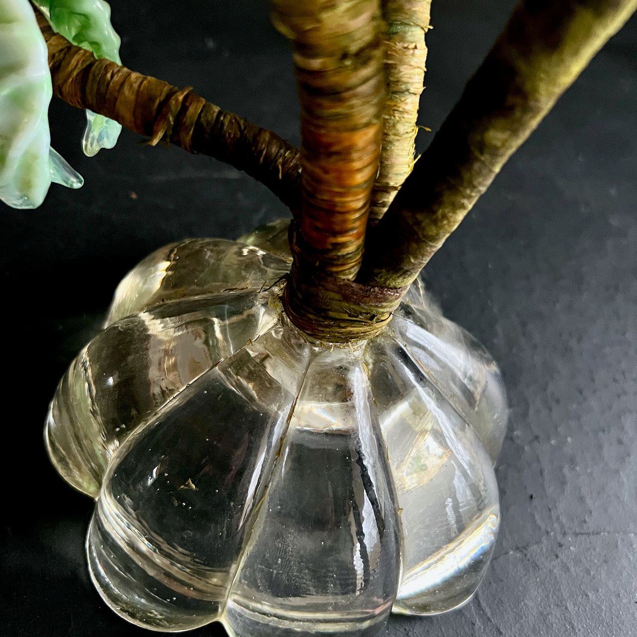 Vintage Art Glass Banana Tree