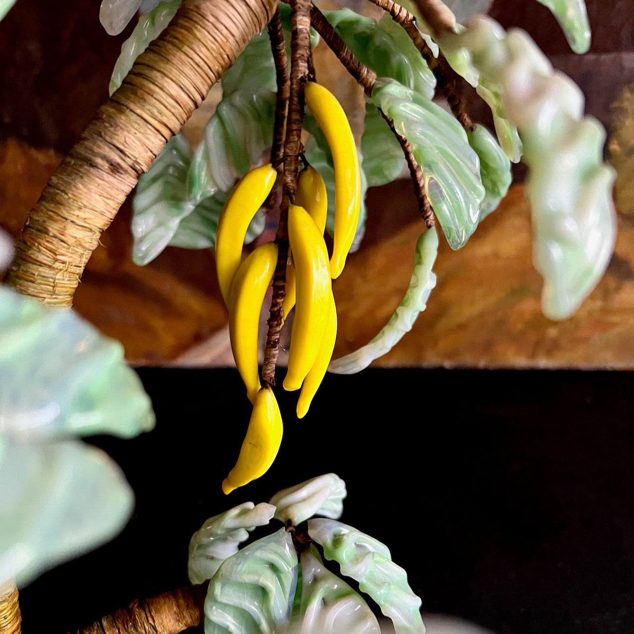 Vintage Art Glass Banana Tree