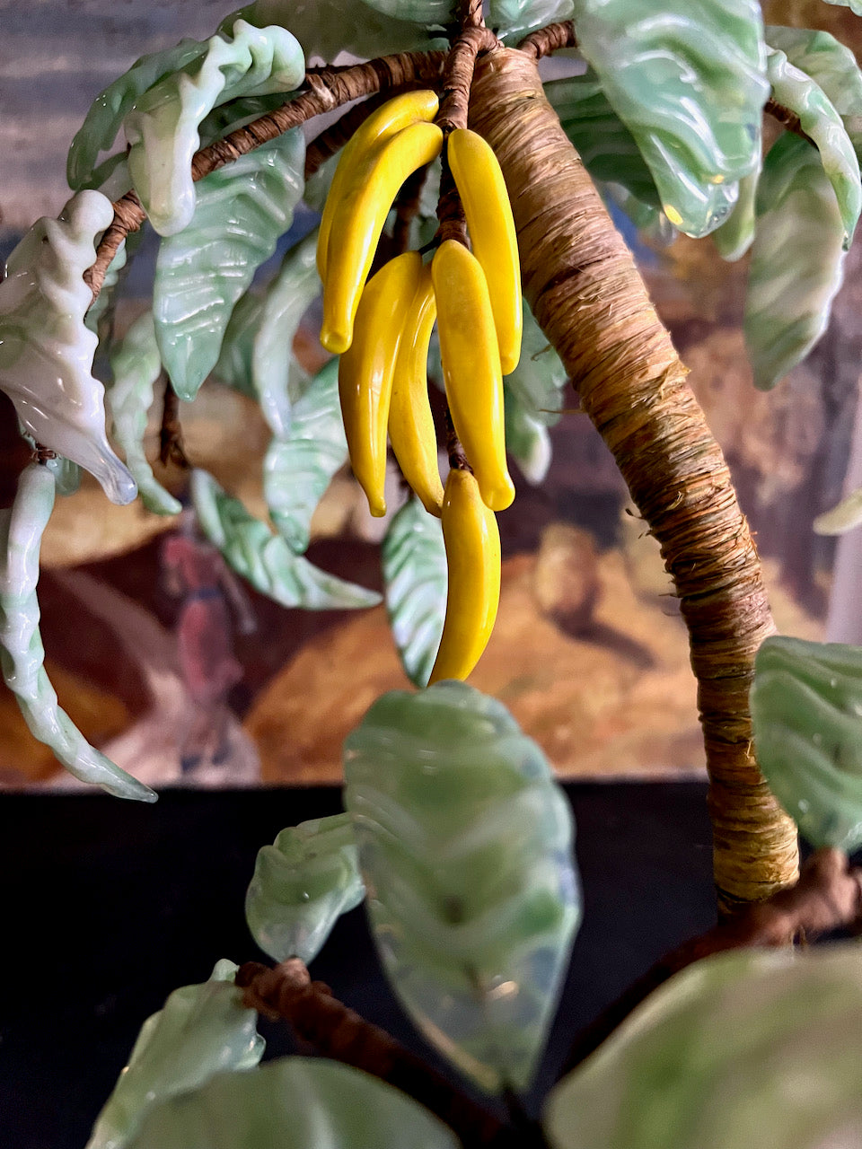 Vintage Art Glass Banana Tree