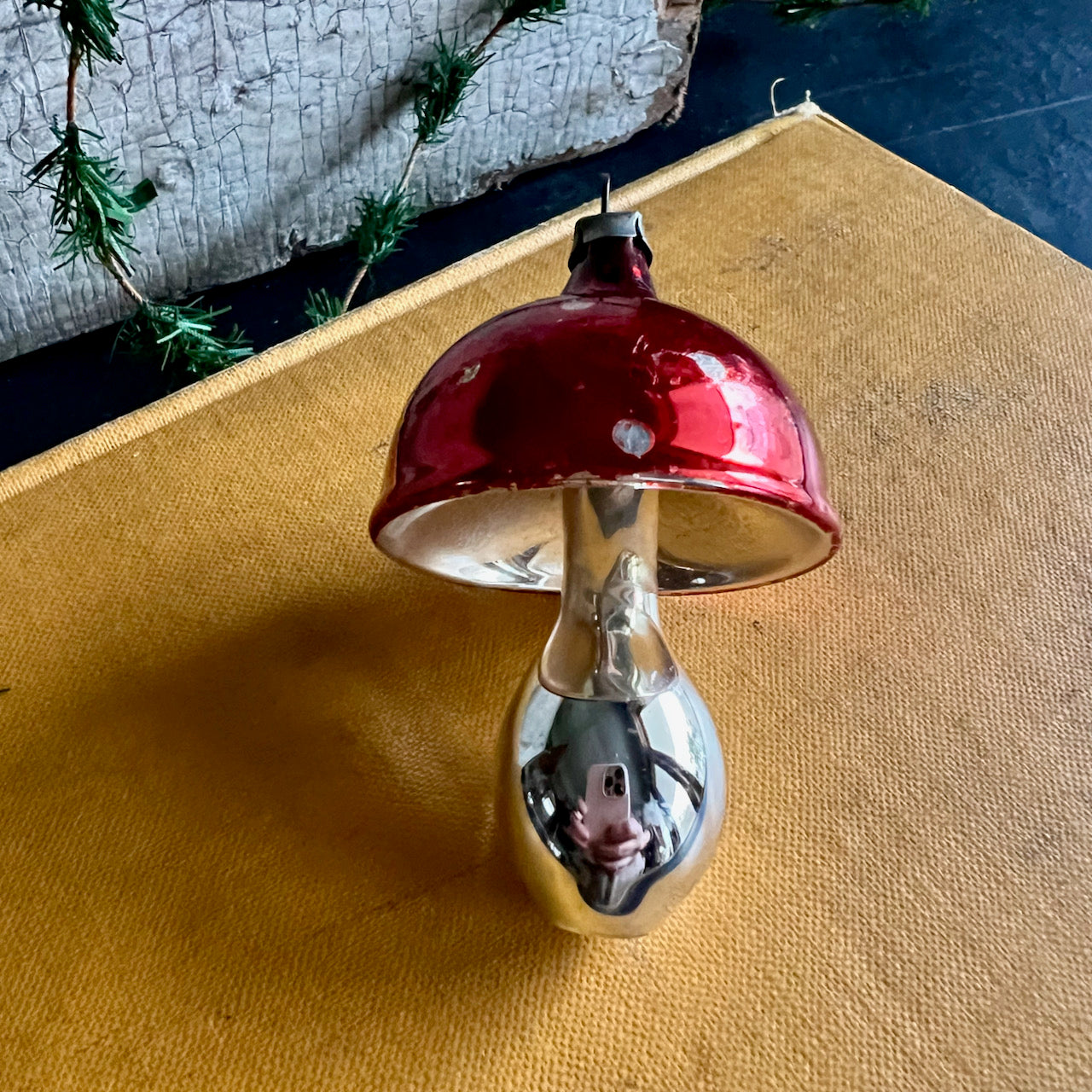 Trio of Early Silvered Figural Christmas Ornaments