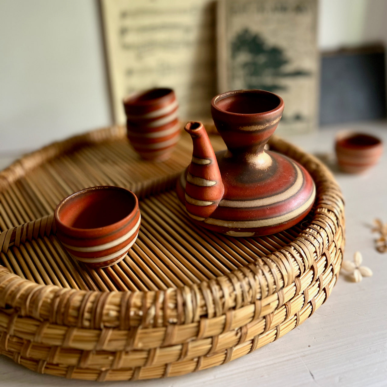 Vintage Pottery Sake Set