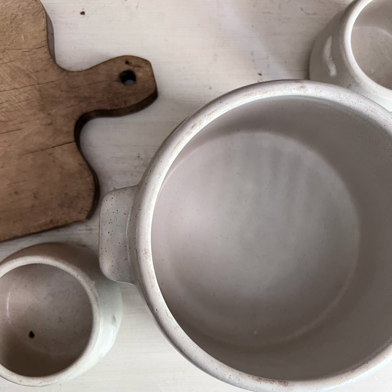 Vintage Westbend Bean Pot with Matching Bowls (c.1960s)