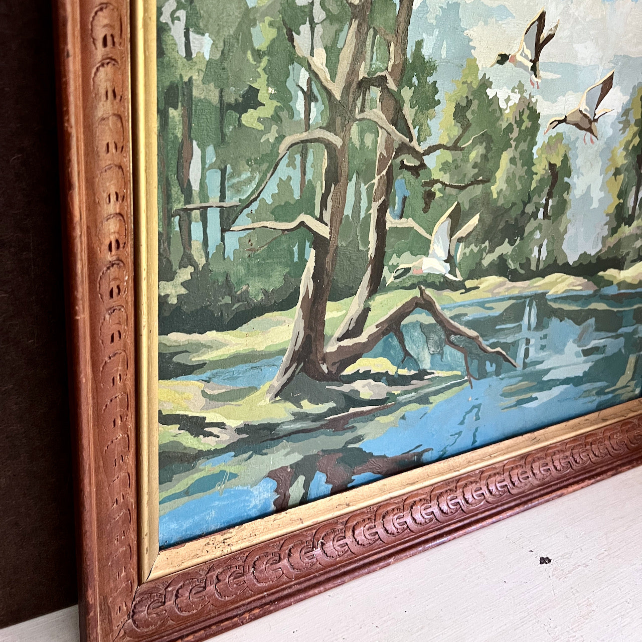 Vintage 1958 Paint By Number: Wild Ducks Return