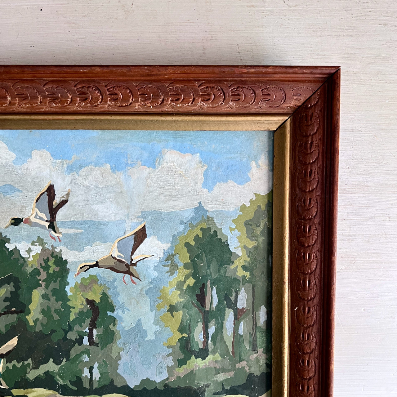 Vintage 1958 Paint By Number: Wild Ducks Return