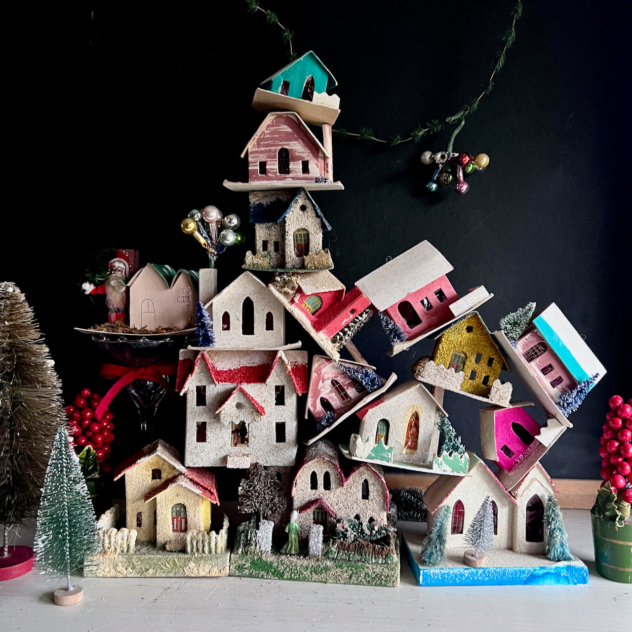 1950s Vintage Putz Houses and Church