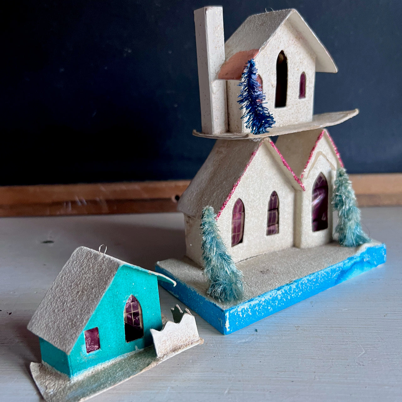 1950s Vintage Putz Houses and Church