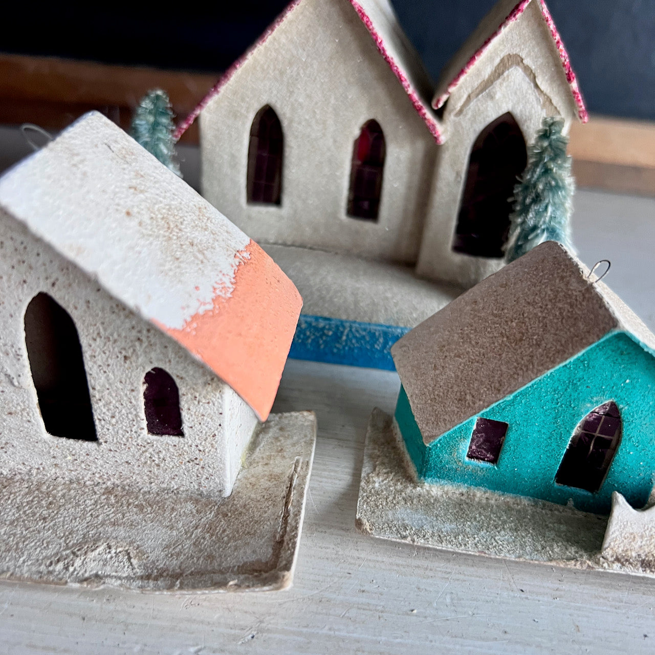1950s Vintage Putz Houses and Church