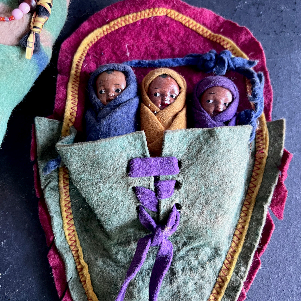 Vintage Native American Skookum Character Doll Collection