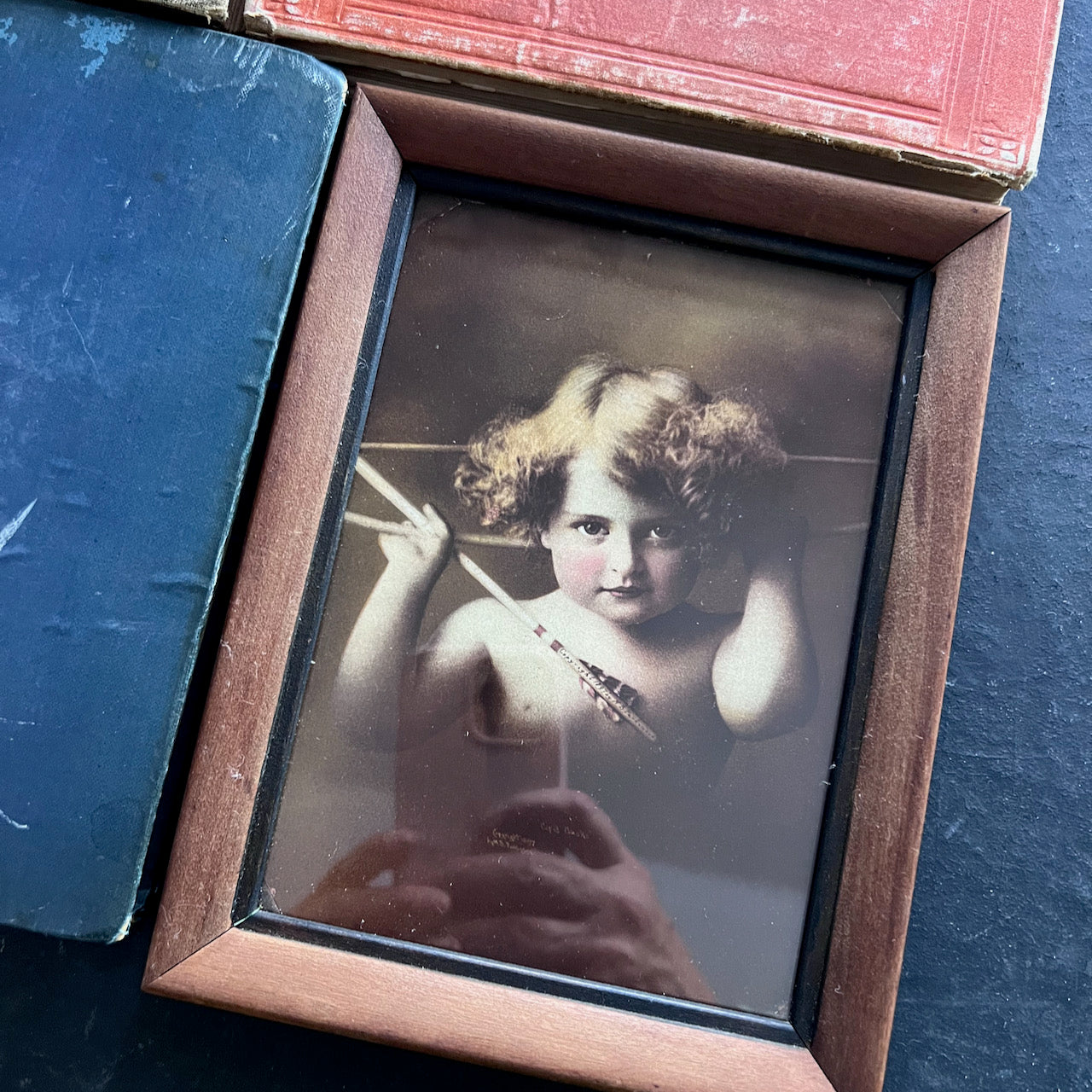 Cupid Awake Framed Early Valentine Print