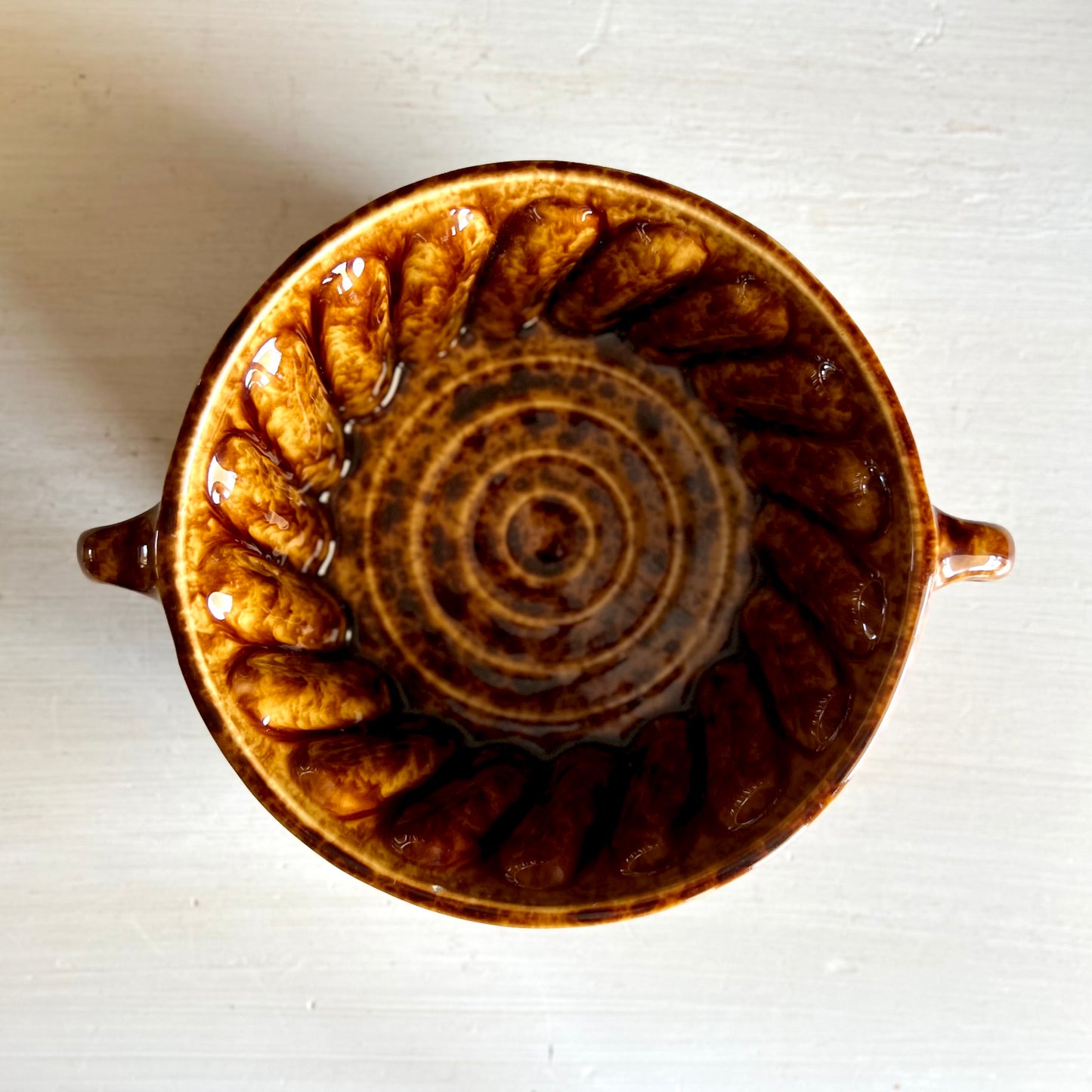 1960s Spongeware Cake Pan/Bowl by Morton Pottery