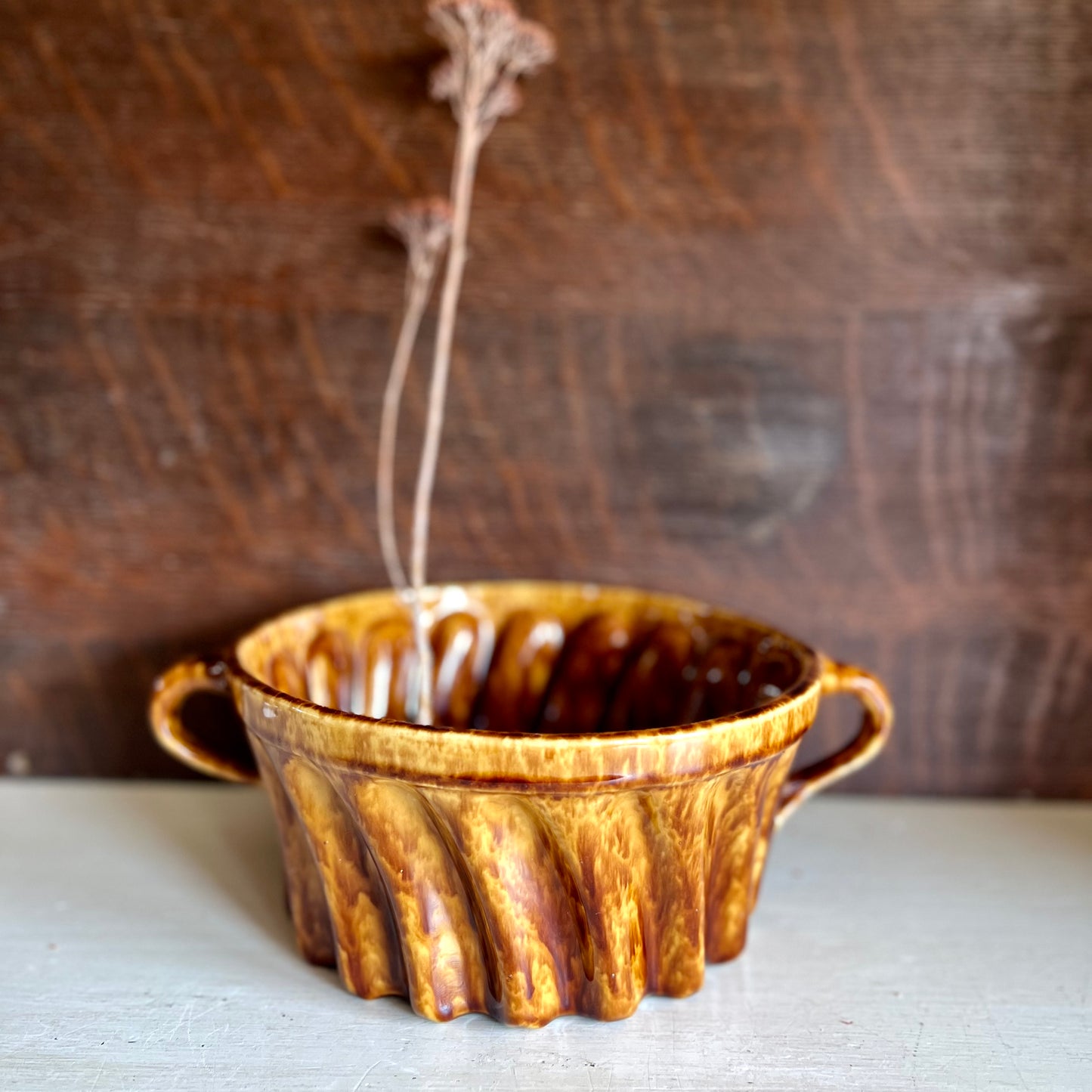 1960s Spongeware Cake Pan/Bowl by Morton Pottery