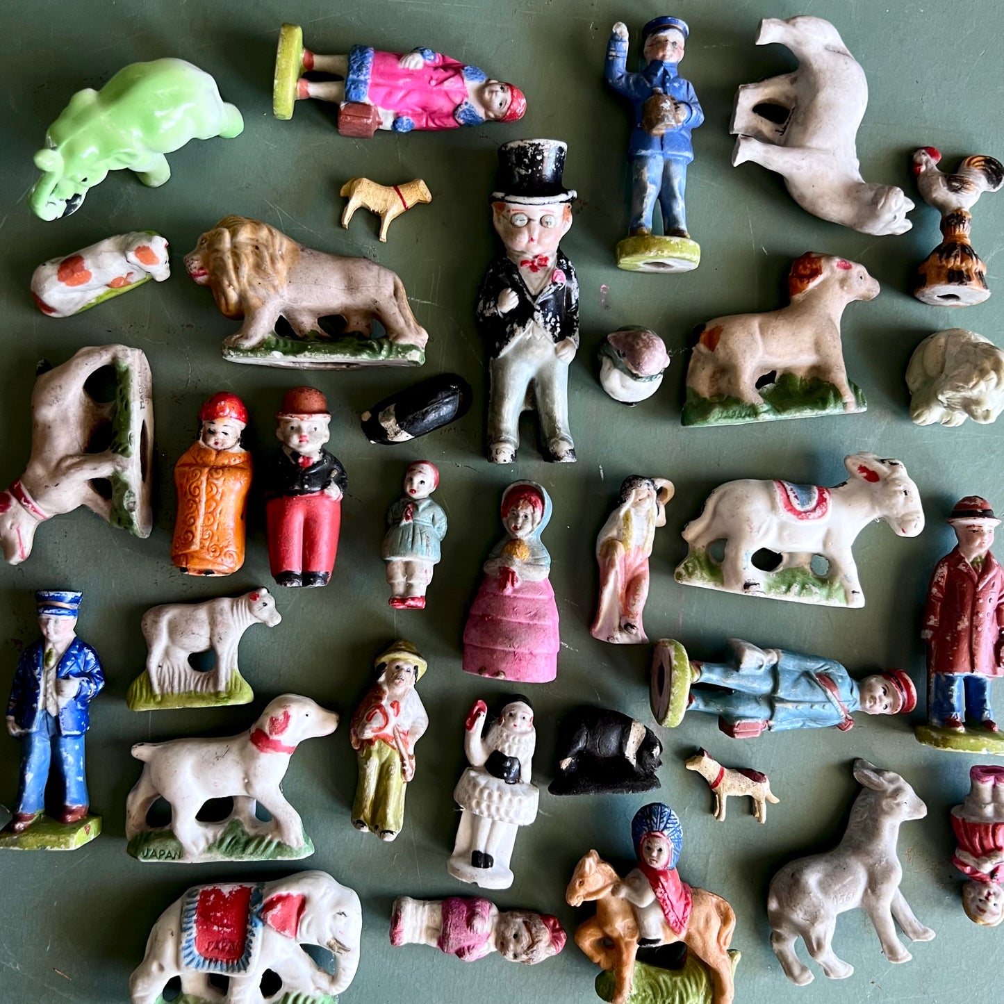 Vintage Japan Miniature Porcelain Circus and Farm Figure Collection
