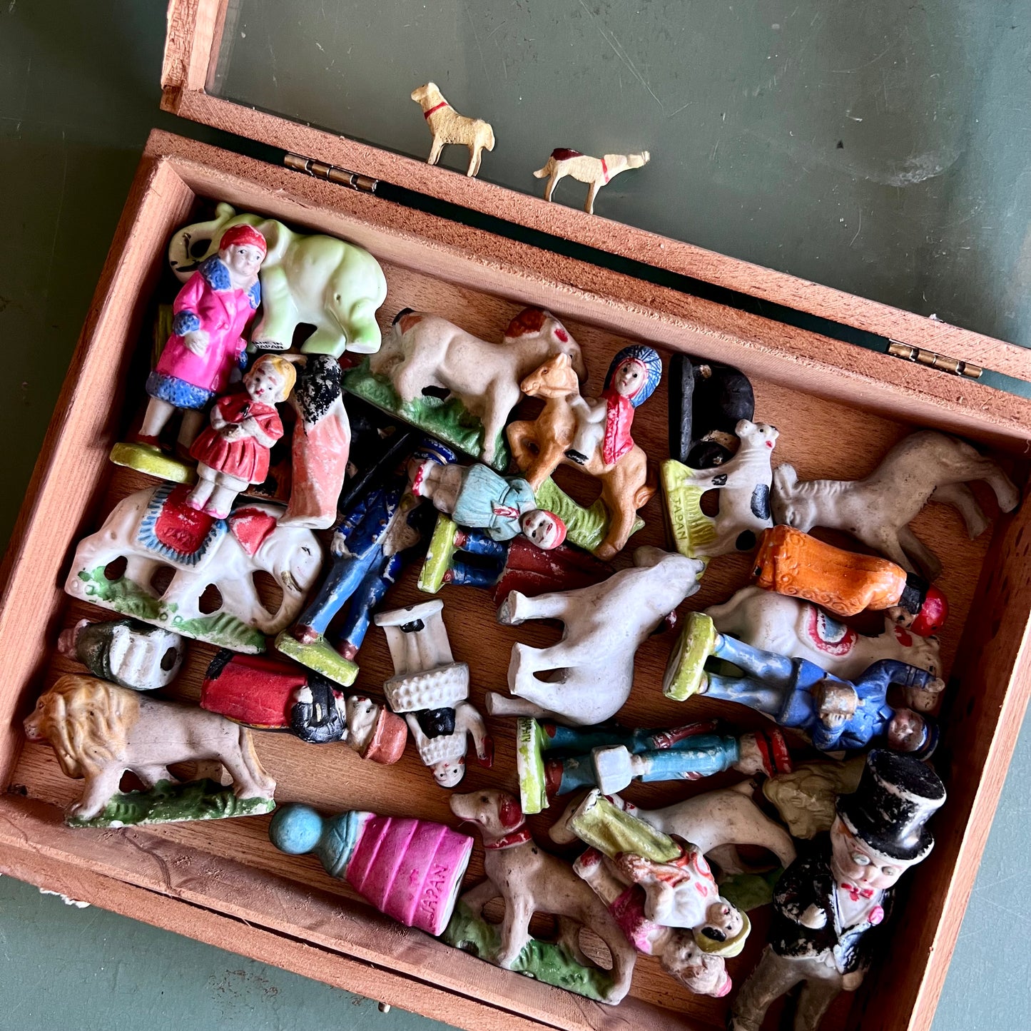Vintage Japan Miniature Porcelain Circus and Farm Figure Collection