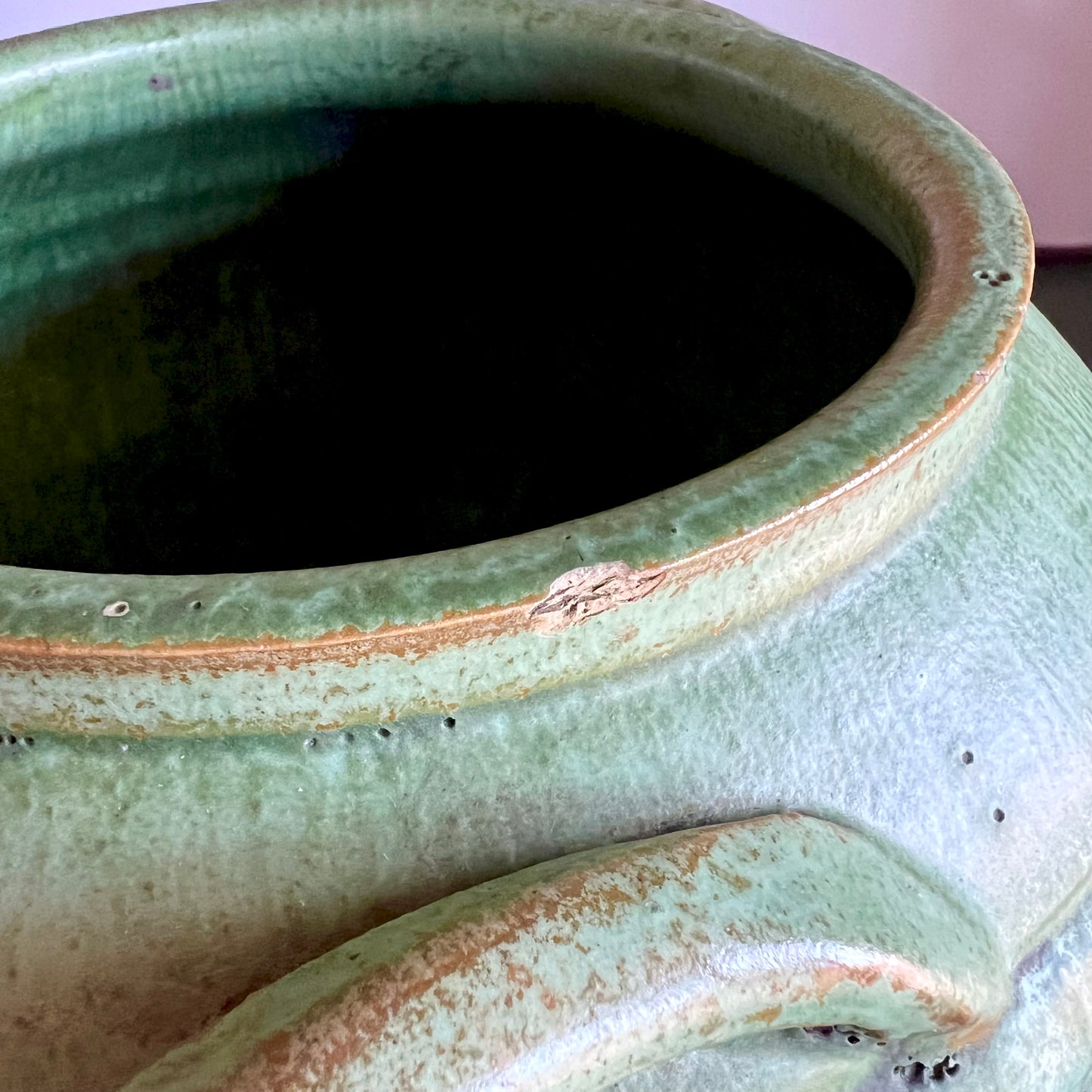 Royal Crown Pottery Green Four Handled Urn, c.1930s
