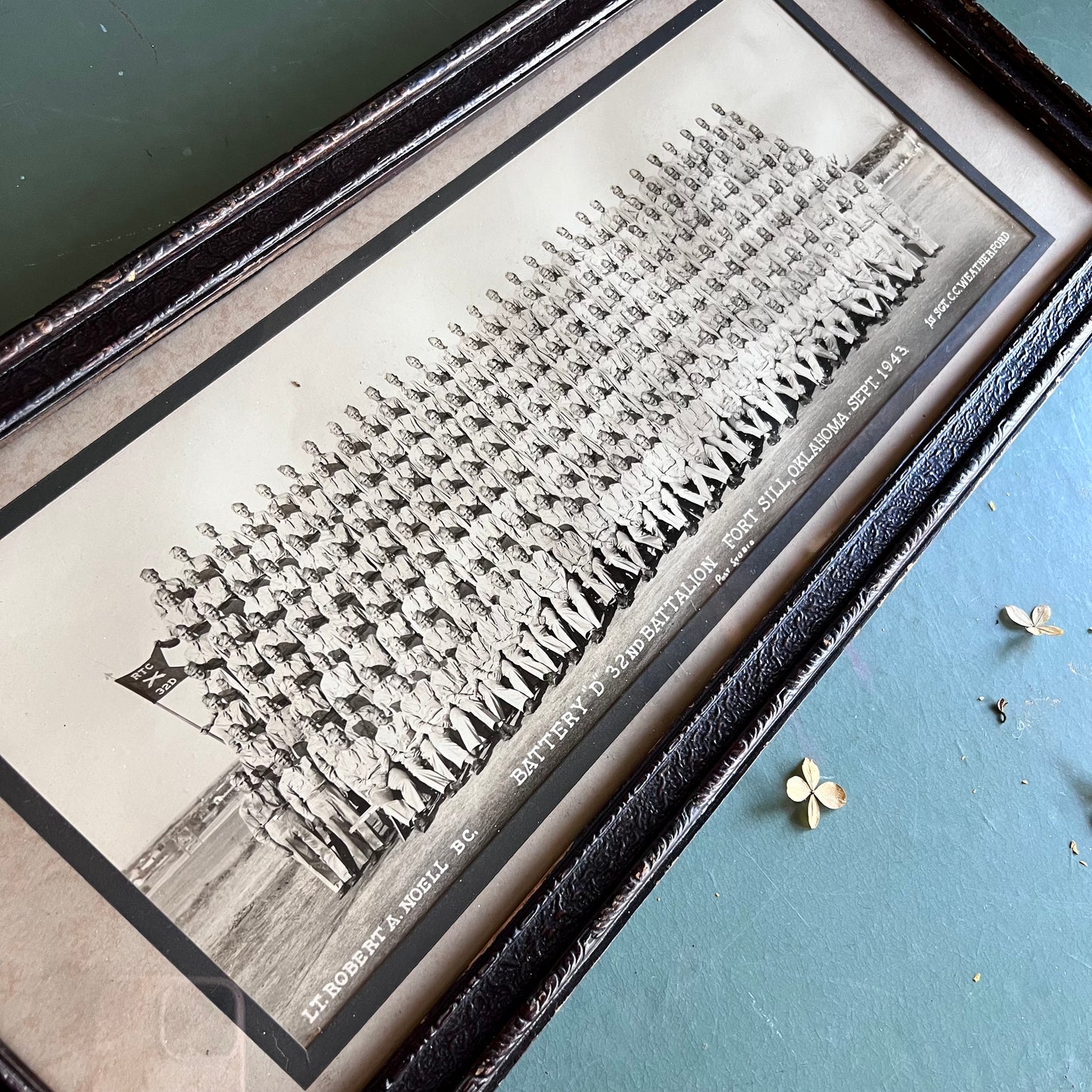 1943 WWII Yard Long Photo of Fort Sill OK Military Battalion