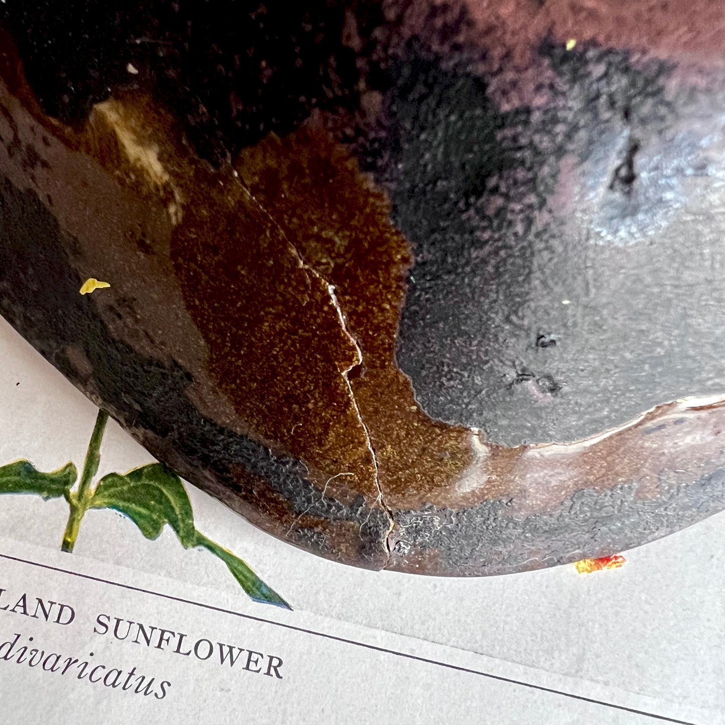 19th Century Redware Slip Glaze Decorated Baking Dish