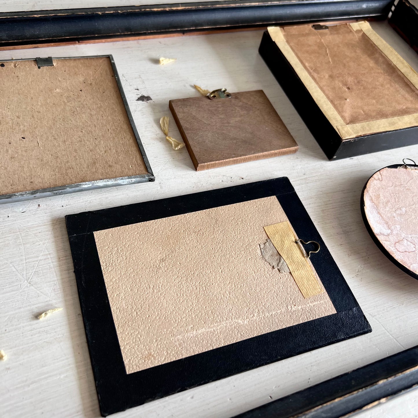 Set of Five Early Framed Silhouettes