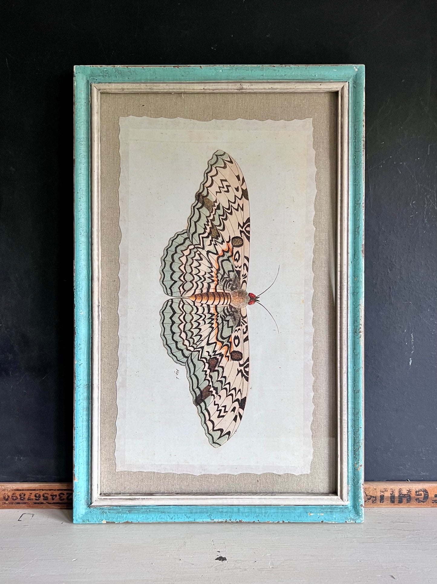Vintage Pastel Framed Butterfly Print