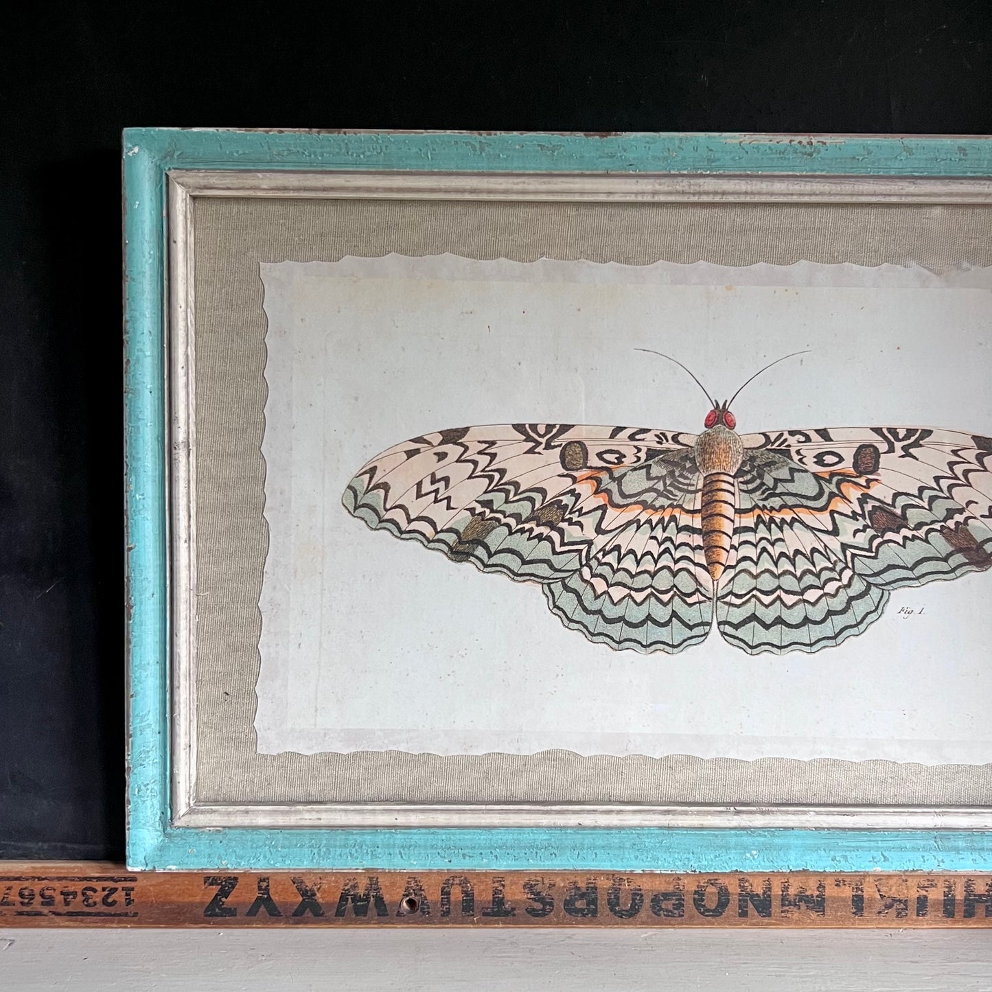 Vintage Pastel Framed Butterfly Print