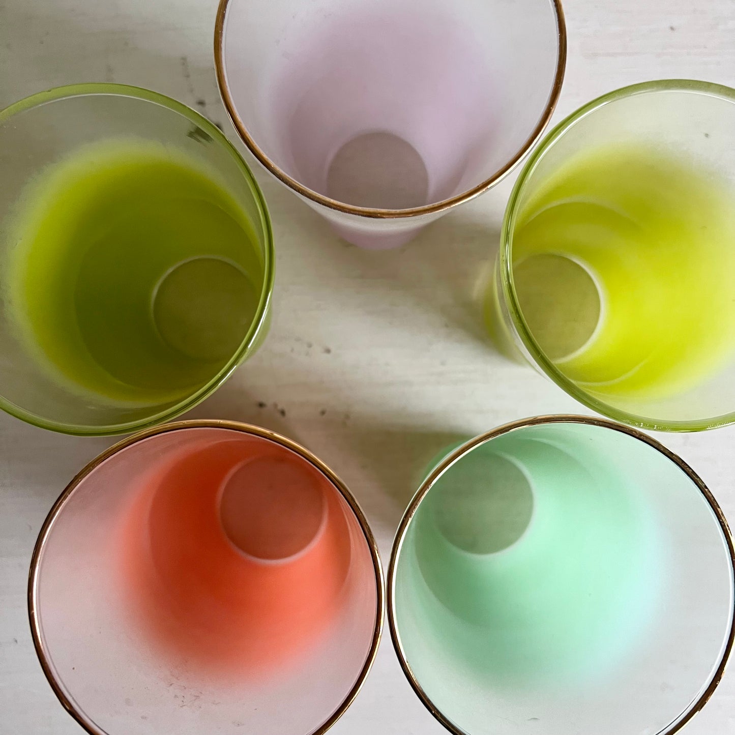 1960s Mid Century Blendo Frosted Pitcher and Glasses Set