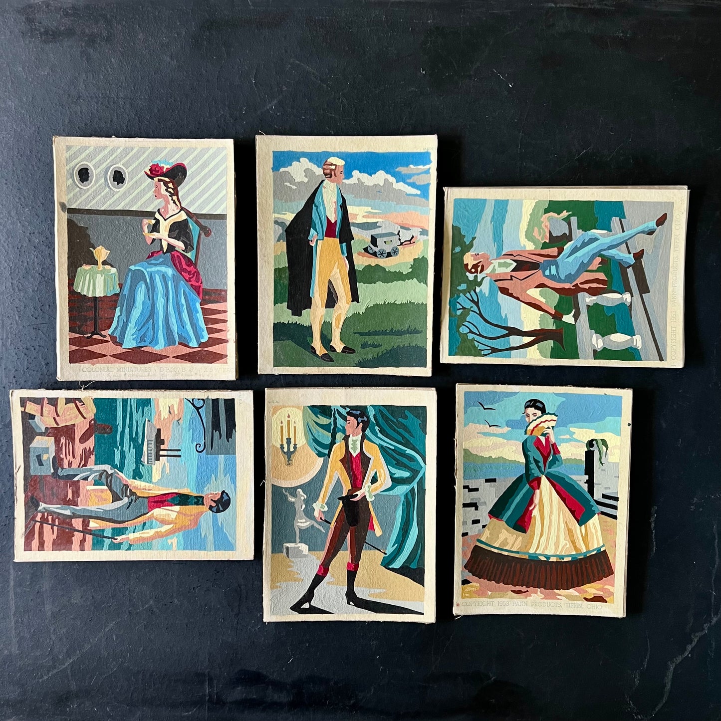 1950s Paint By Number Colonial Miniatures Collection