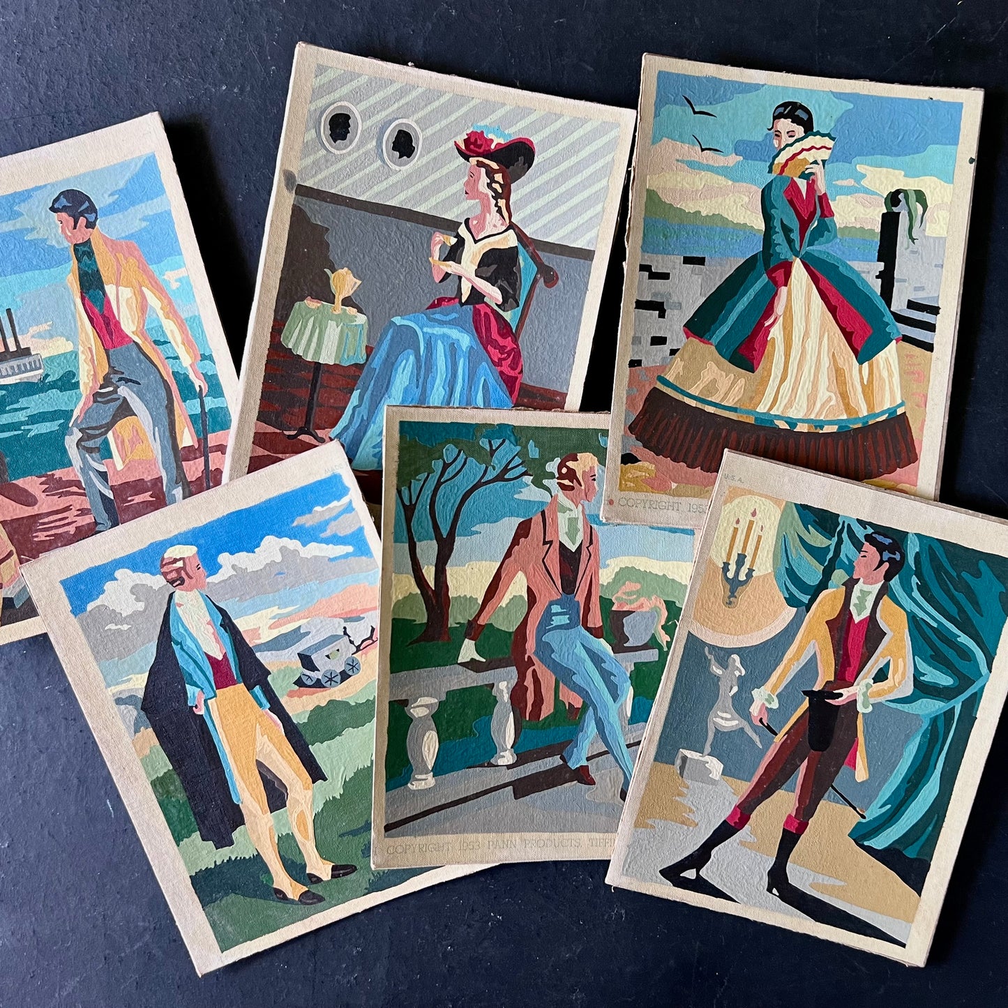 1950s Paint By Number Colonial Miniatures Collection