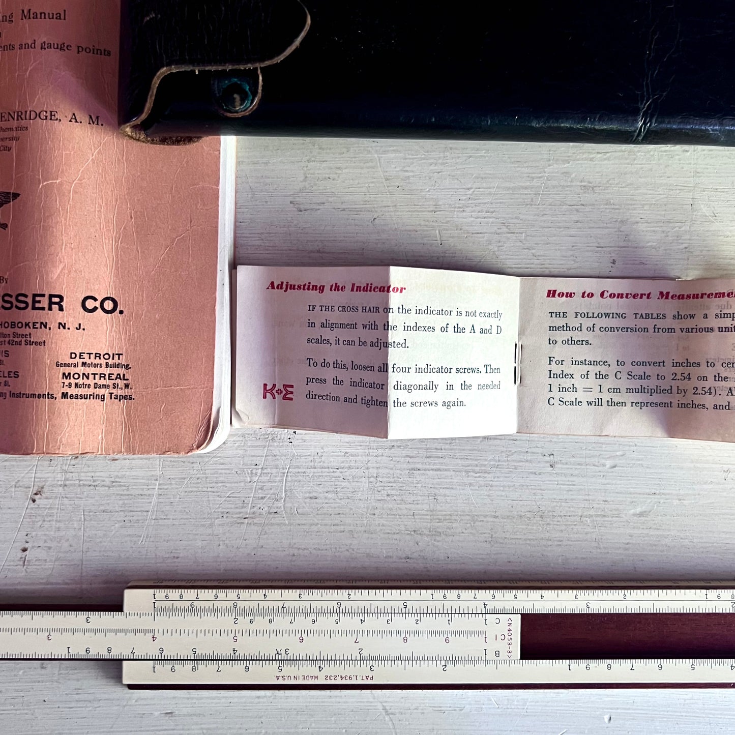 Keuffel & Esser Polyphase Slide Rule with Case and Instruction Manual