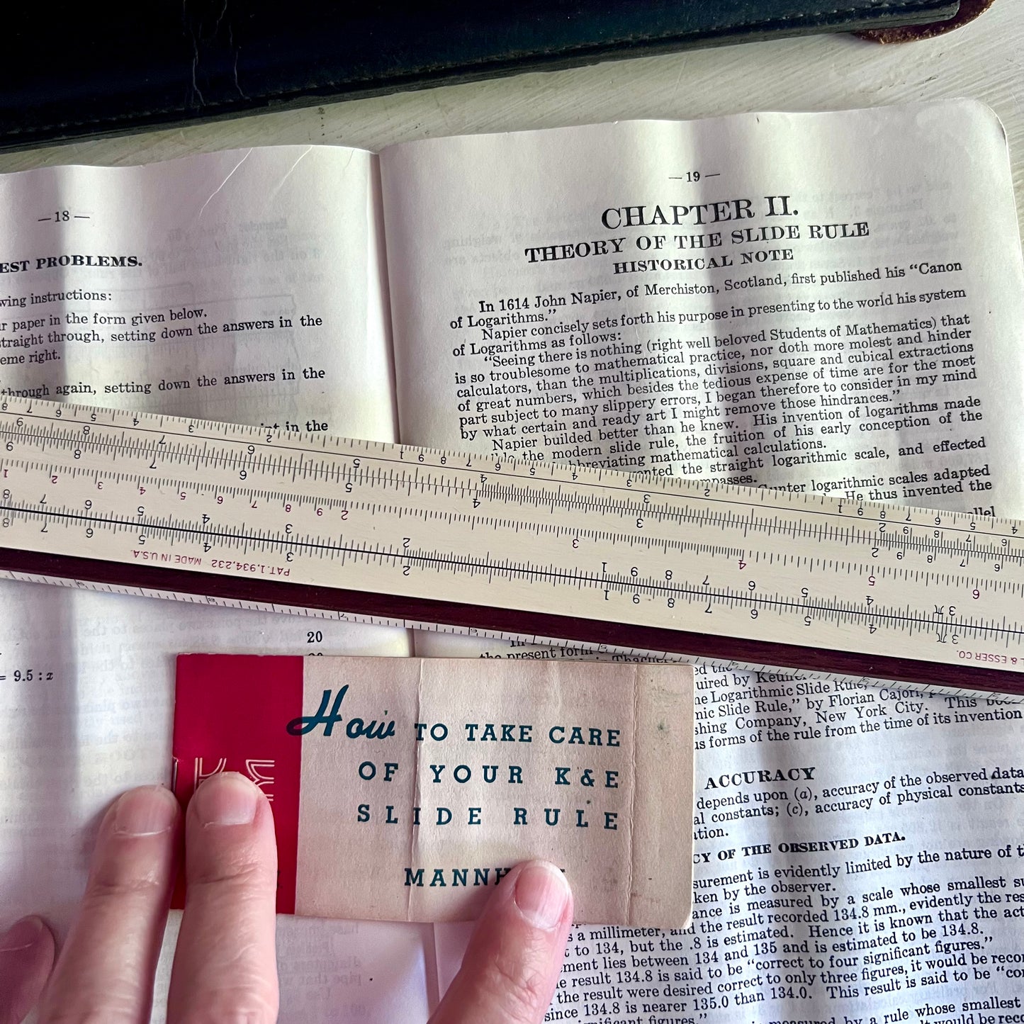 Keuffel & Esser Polyphase Slide Rule with Case and Instruction Manual