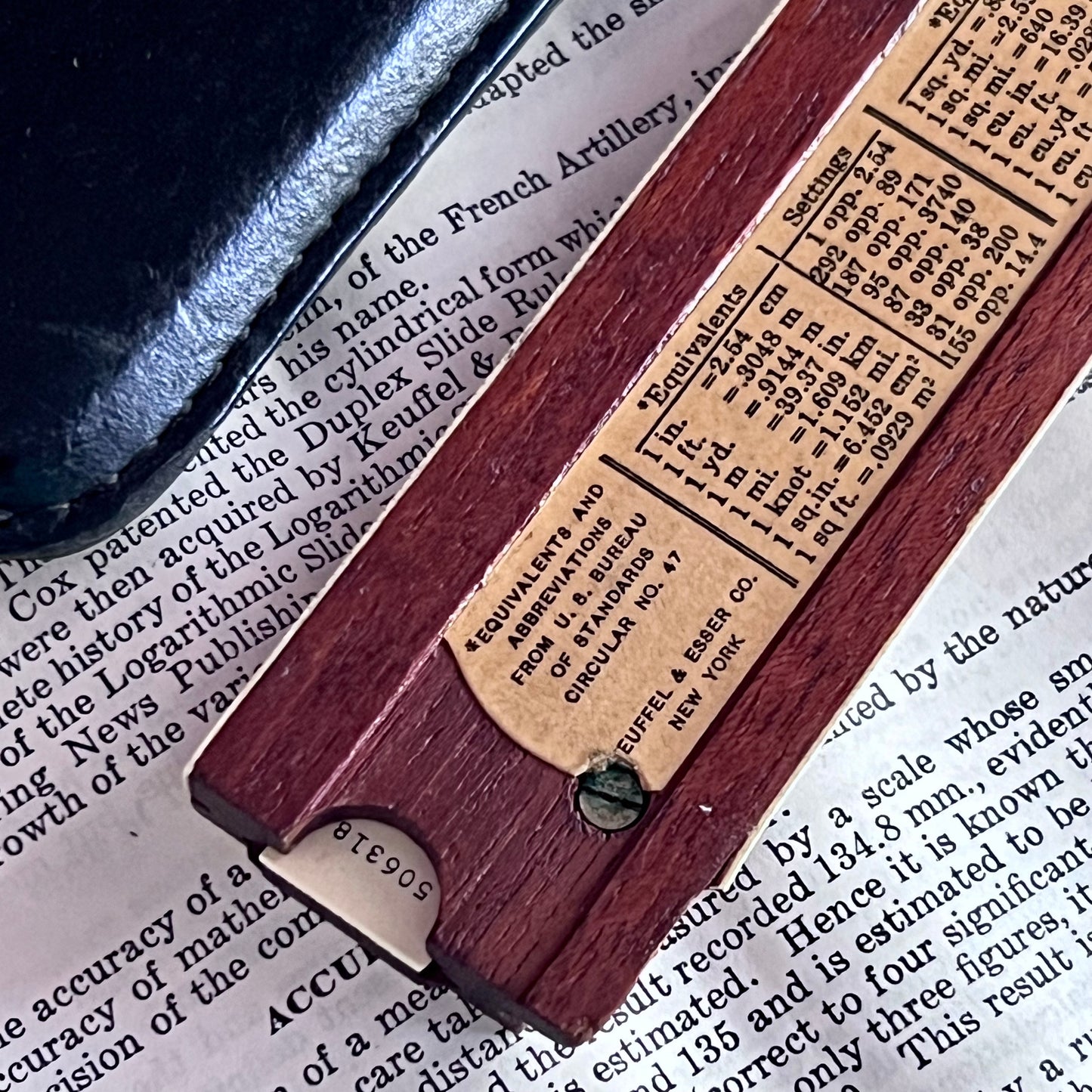 Keuffel & Esser Polyphase Slide Rule with Case and Instruction Manual