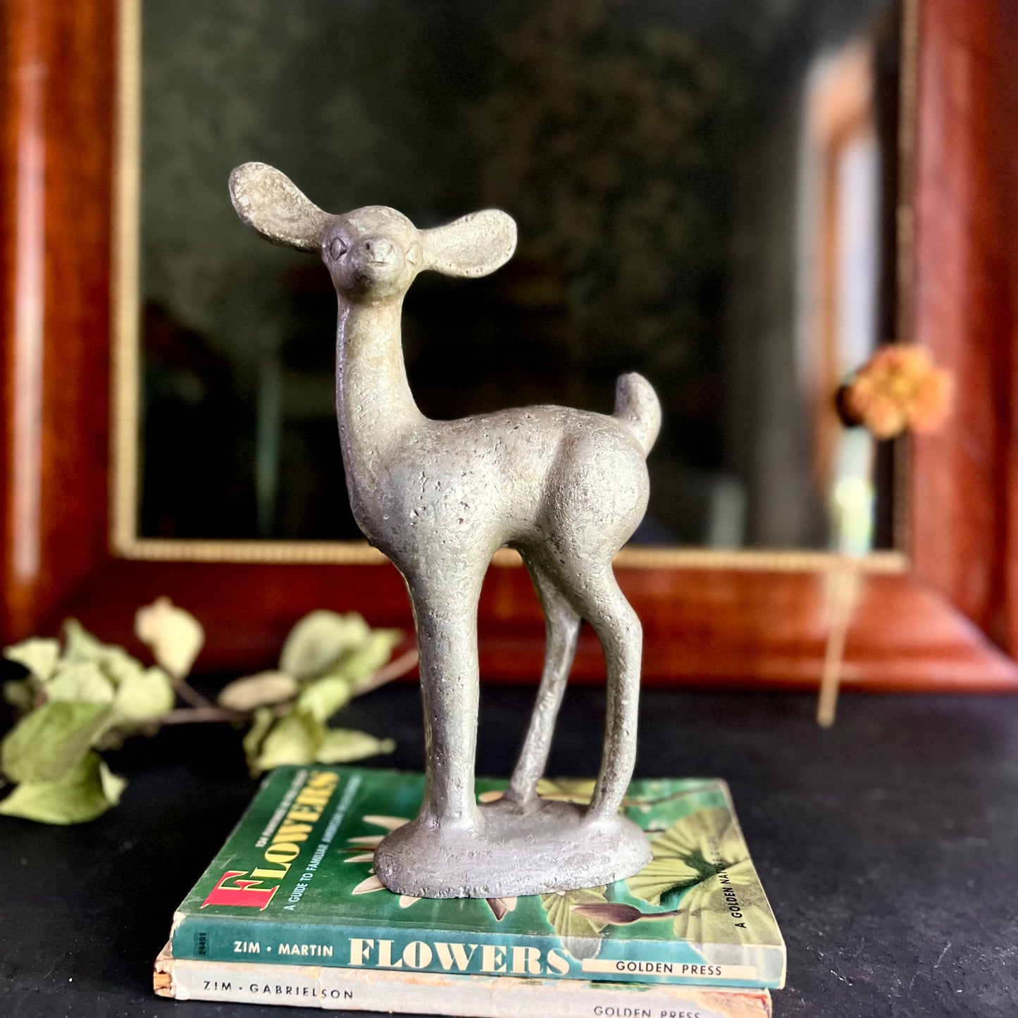 Vintage Cast Metal Baby Deer Figurine