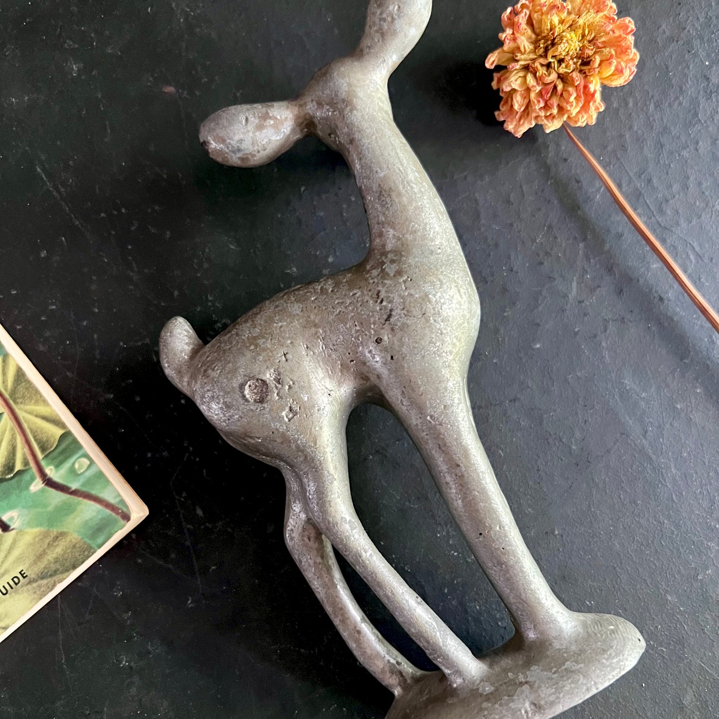 Vintage Cast Metal Baby Deer Figurine