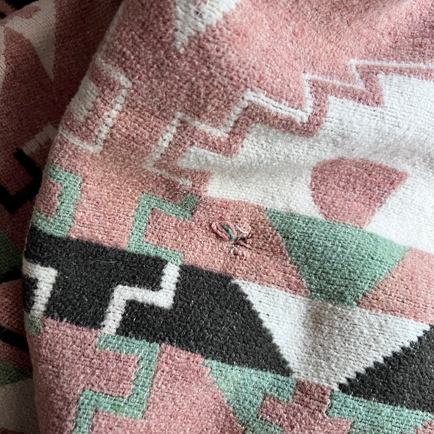 Vintage Southwestern Wool Camp Blanket