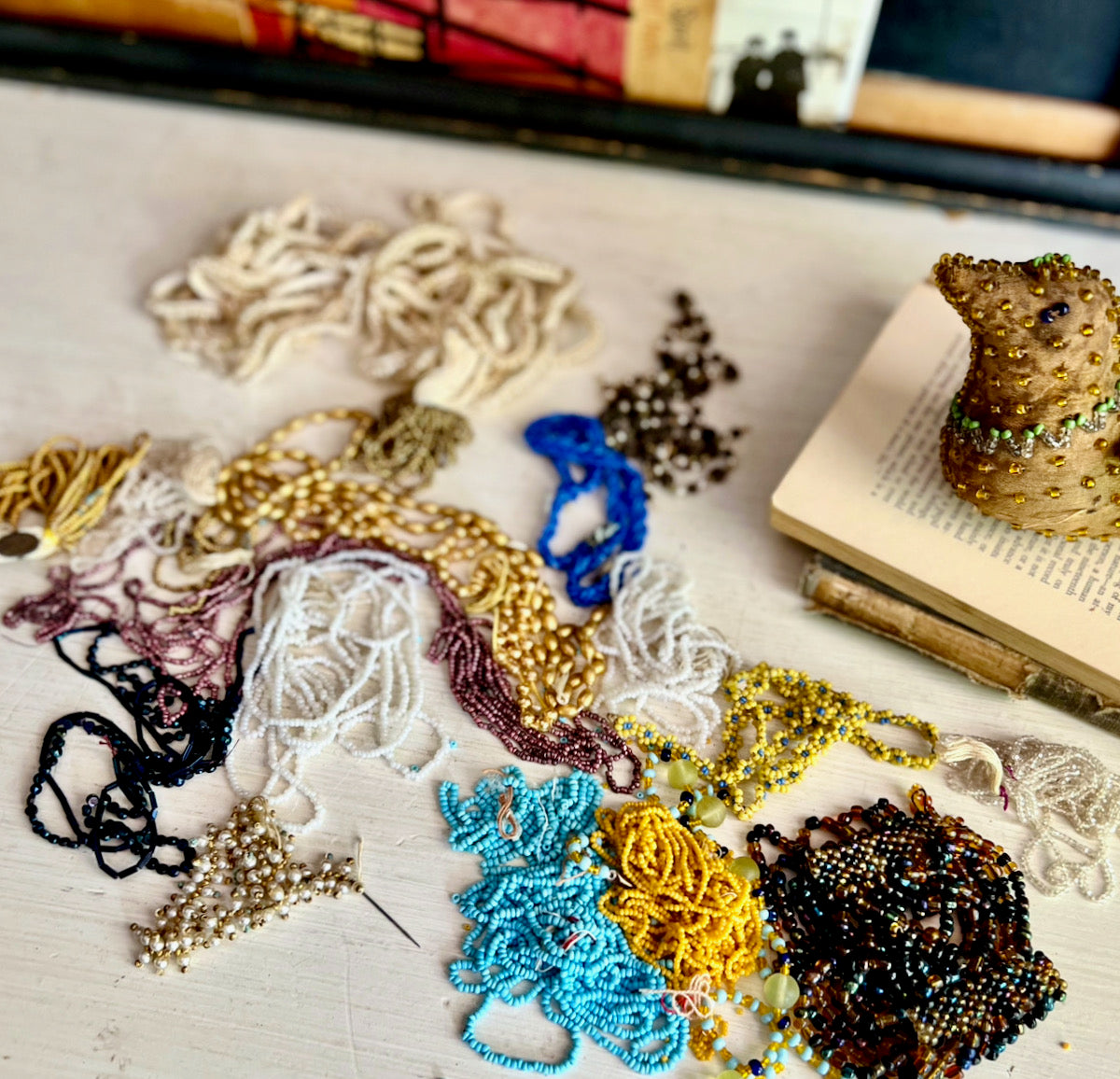 Antique Victorian Glass Beads Collection