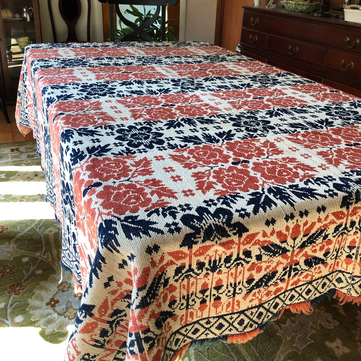 Antique Ohio Wool Coverlet (c.1800s)