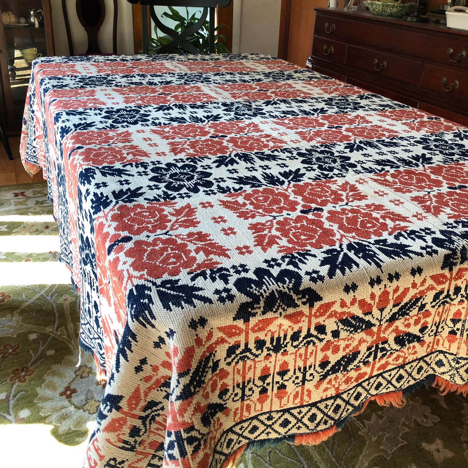Antique Ohio Wool Coverlet (c.1800s)