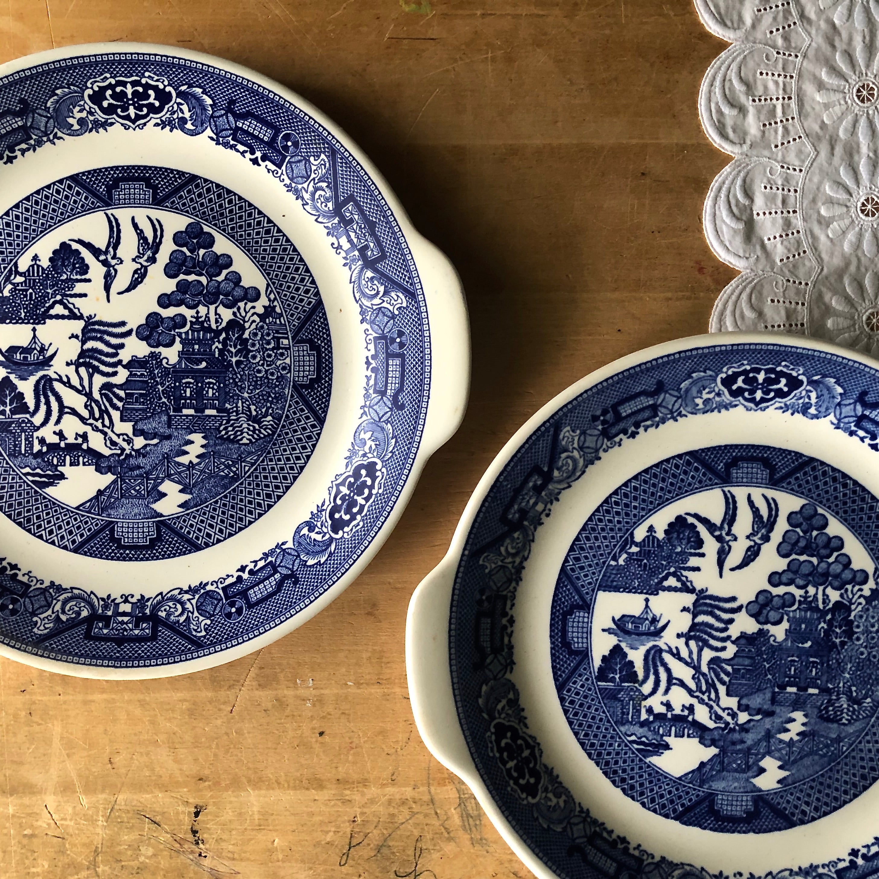 Willow Ware Chop Plates, Set of Two – Rush Creek Vintage