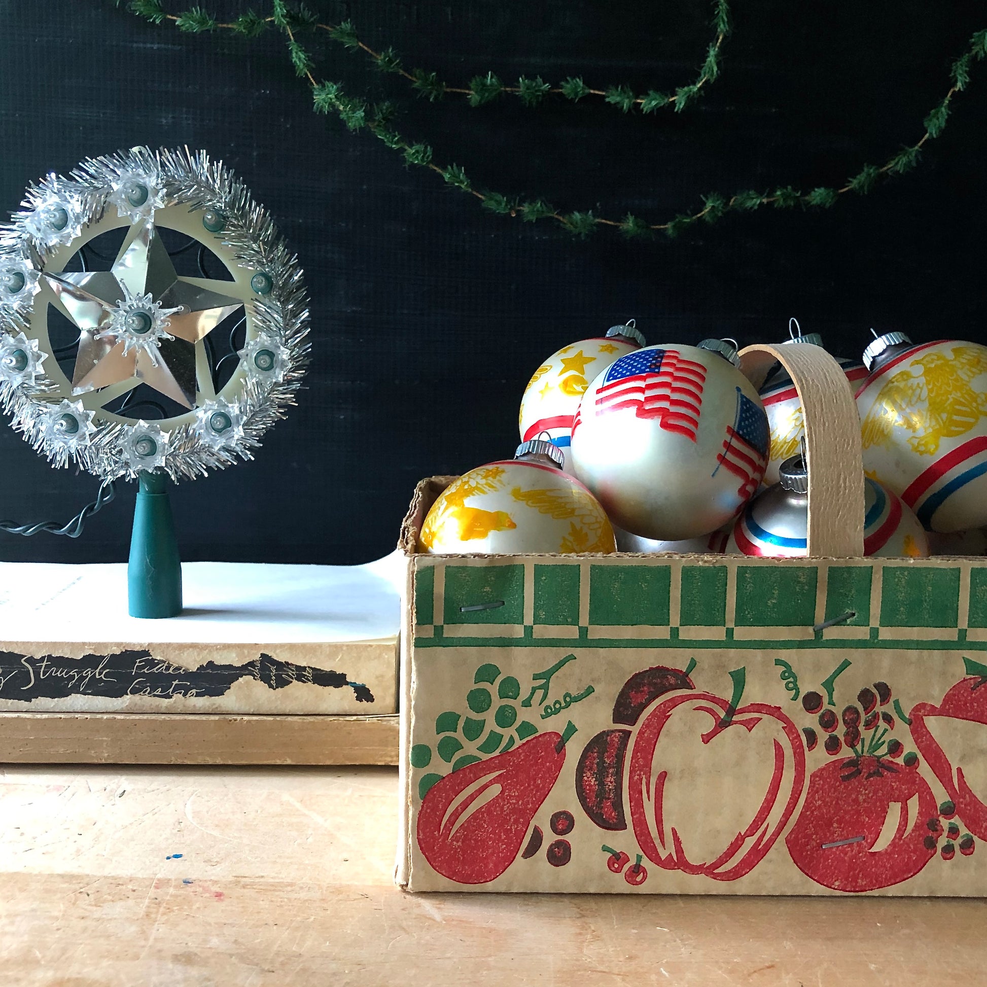 Shiny Brite Patriotic Glass Christmas Ornaments