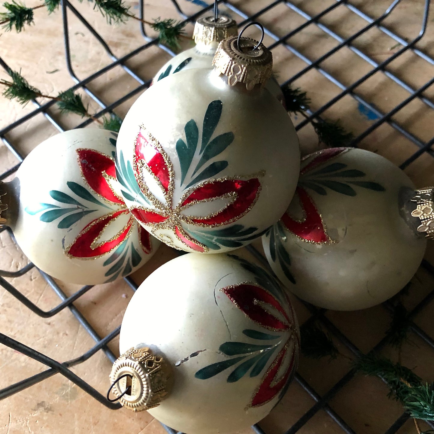 Vintage W. German Glass Ornaments (c.1960s)