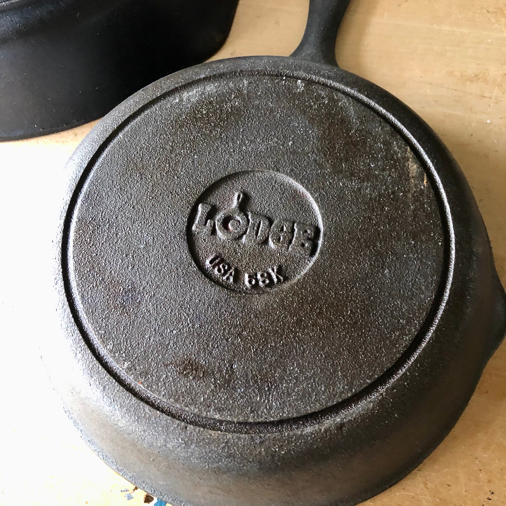 Vintage Lodge Cast Iron Skillets, Set of Two