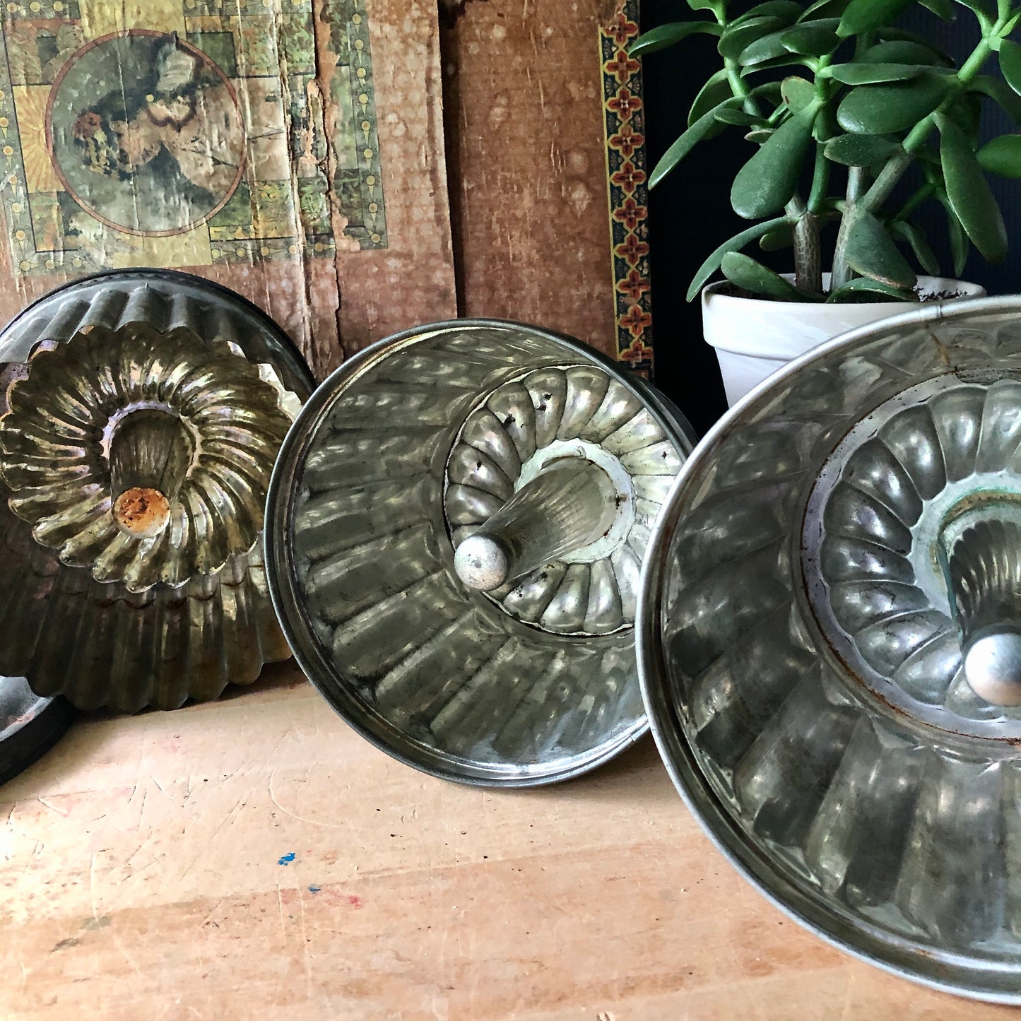 Vintage Tinware Pudding Molds (c.1920s +)