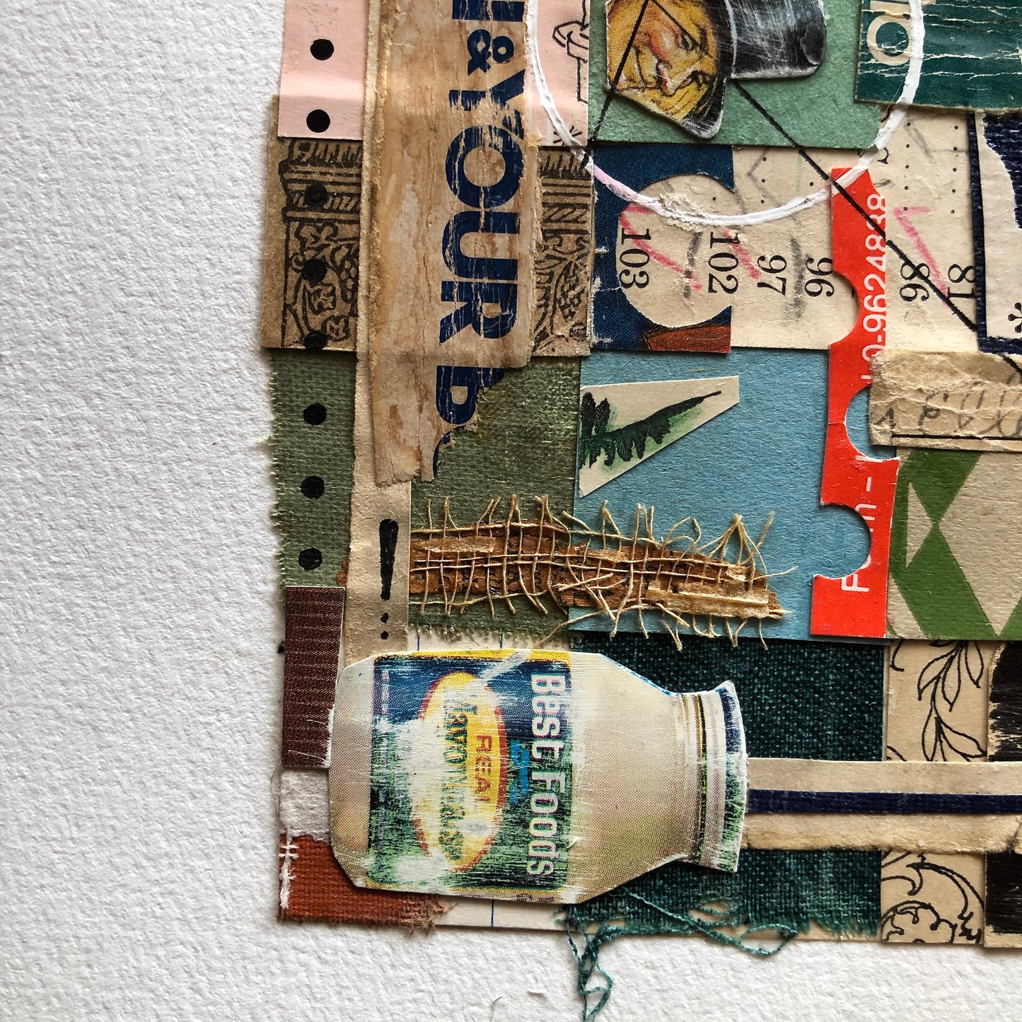 Old Book Art Collage, 'Hold the Mayo'